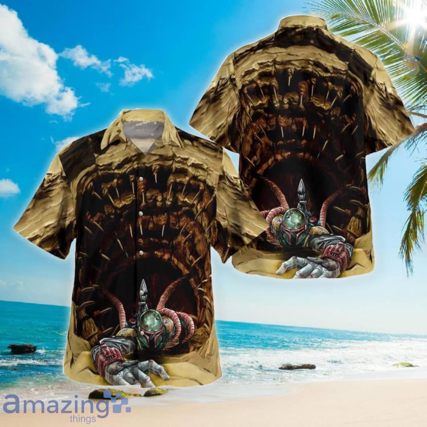 Star Wars Boba Fett Sarlacc Aloha Summer Gift Hawaiian Shirt Product Photo 1