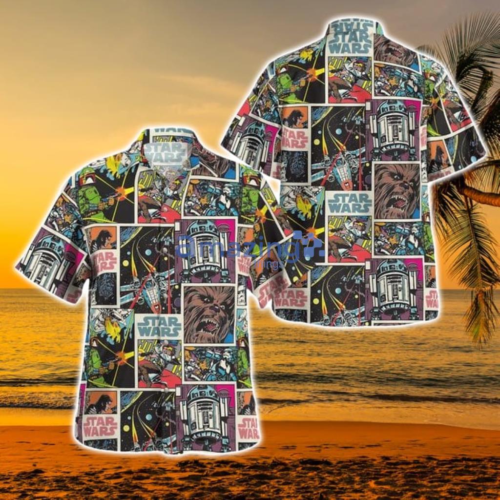 Star Wars Cartoon Tropical Hawaiian Shirt - Star Wars Cartoon Tropical Hawaiian Shirt