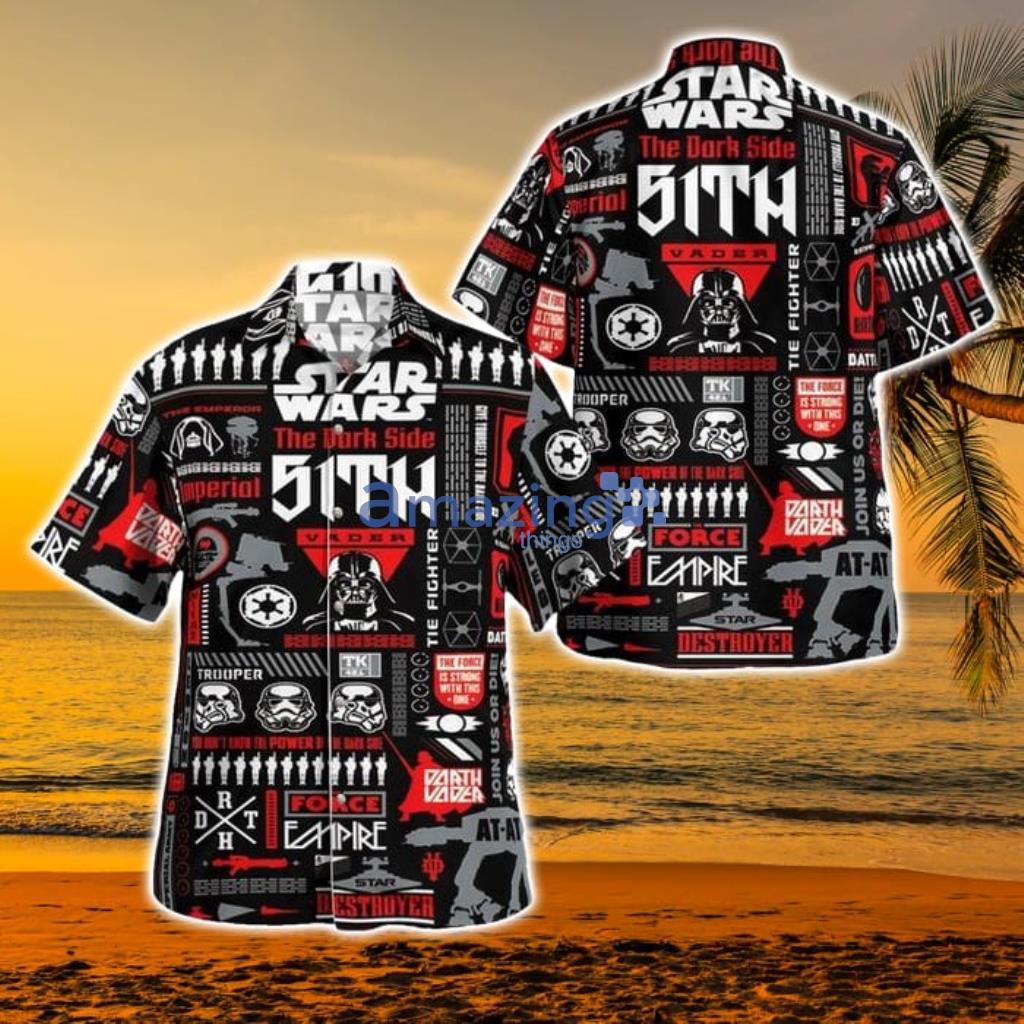 Star Wars - Dark Side Icongraphic Plakat Tropical Hawaiian Shirt - Star Wars - Dark Side Icongraphic Plakat Tropical Hawaiian Shirt