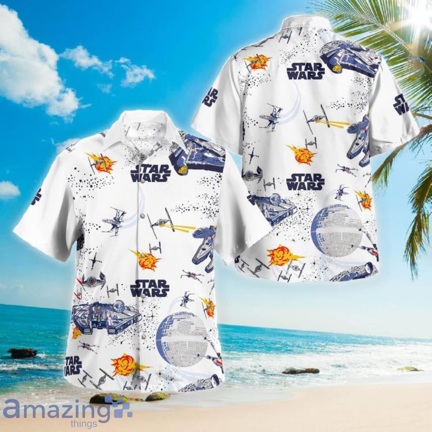 Star Wars Ships Aloha Summer Gift Hawaiian Shirt Product Photo 1 Star Wars Ships Aloha Summer Gift Hawaiian Shirt Product Photo 1