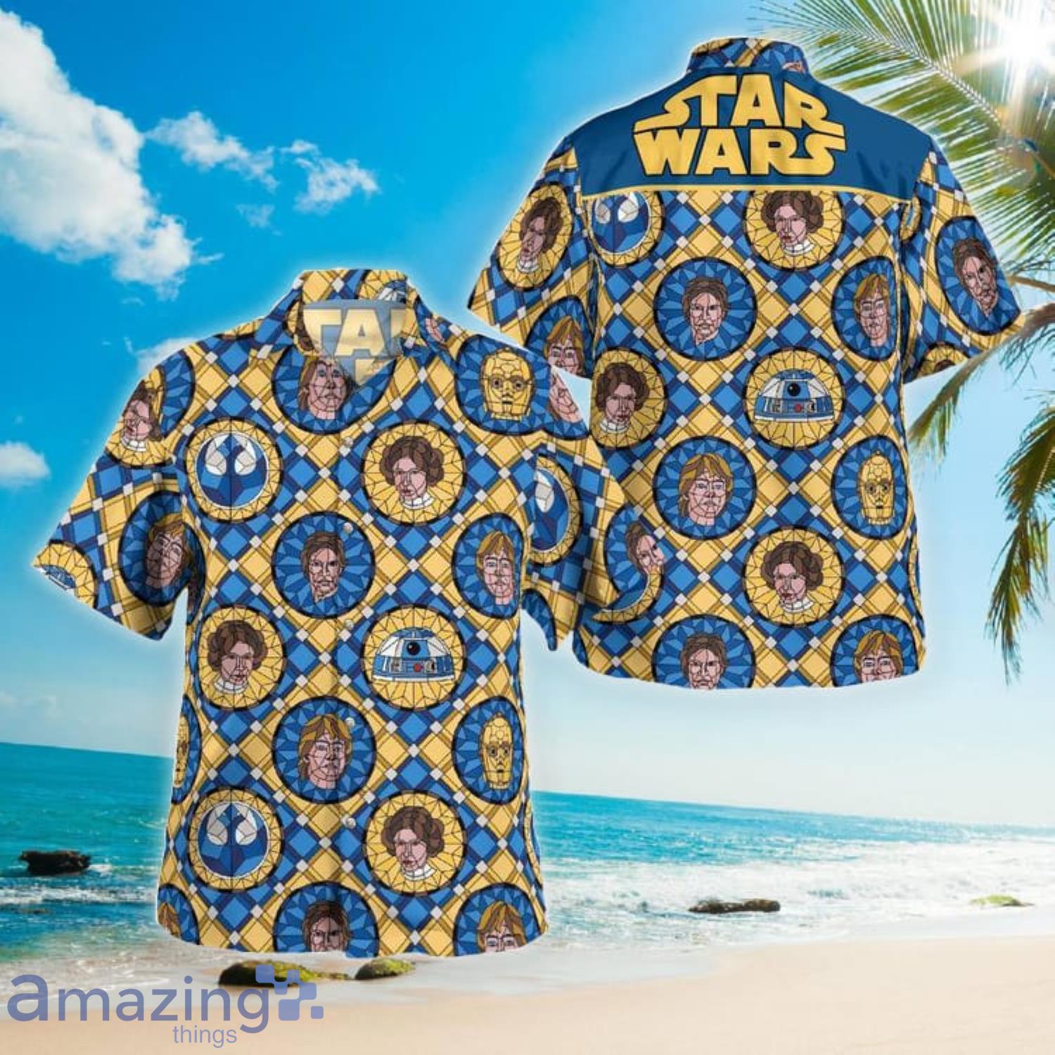 Star Wars Stained Glass Rebel Coin Aloha Summer Gift Hawaiian Shirt Product Photo 1