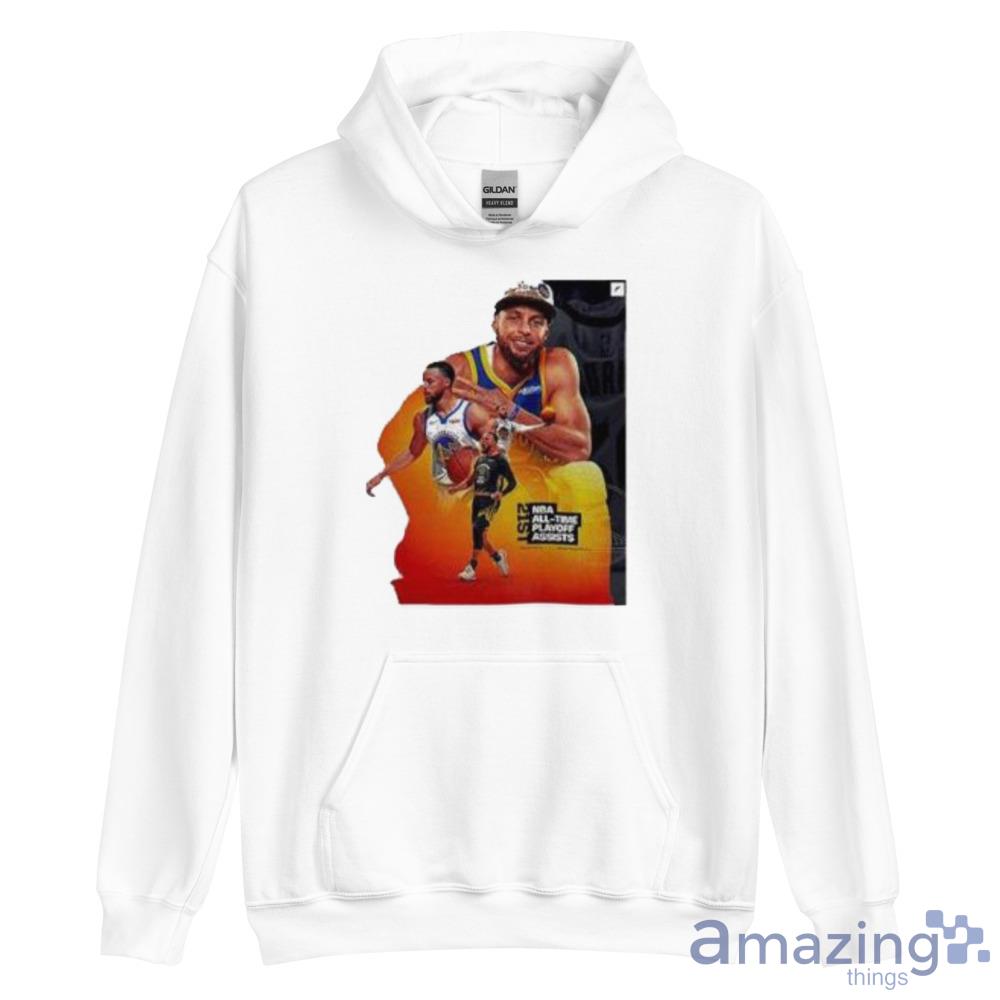 Stephen Curry Nba All Time Playoff Assists Shirt For Men And Women image Stephen Curry Nba All Time Playoff Assists Shirt For Men And Women - Unisex Heavy Blend Hooded Sweatshirt