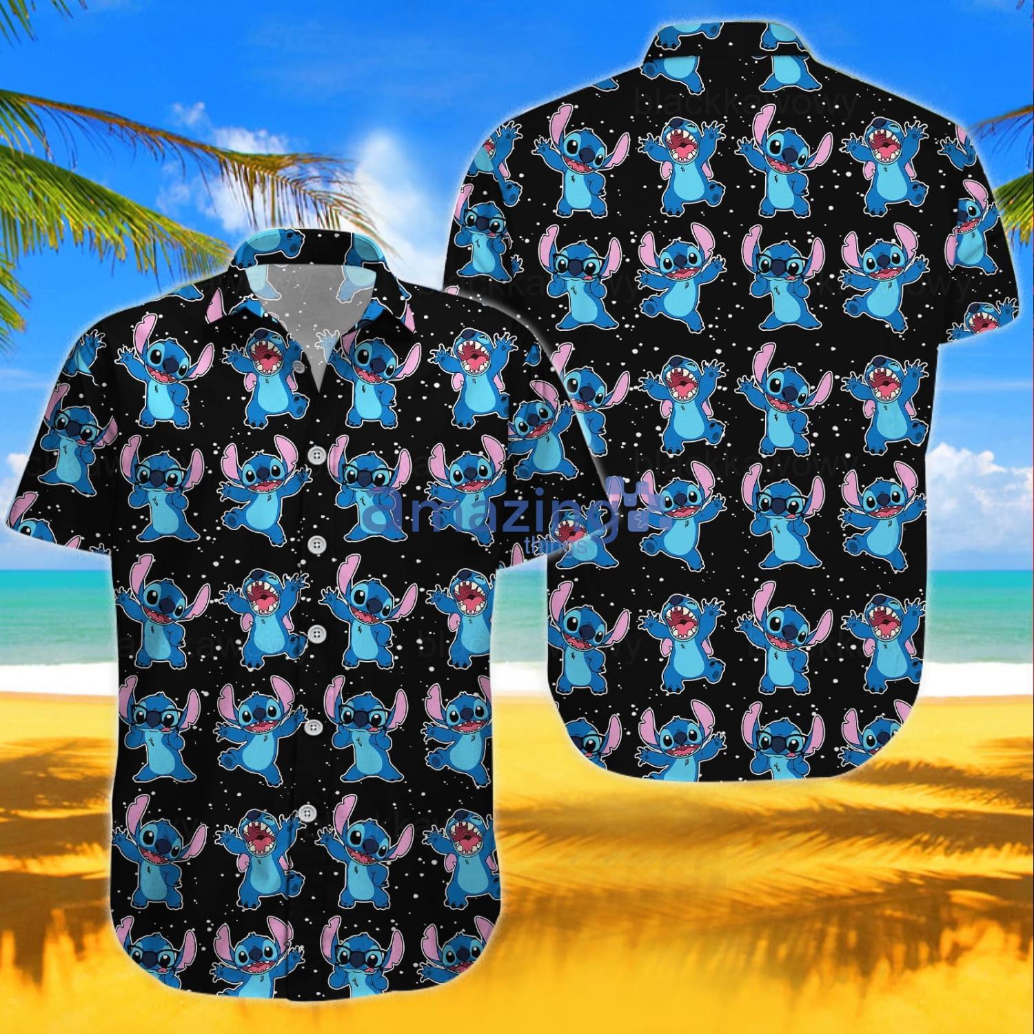 Stitch Lover Disney Stitch Funny Summer Gift Hawaiian Shirt And Shorts image Stitch Lover Disney Stitch Funny Summer Gift Hawaiian Shirt And Shorts Product Photo 2