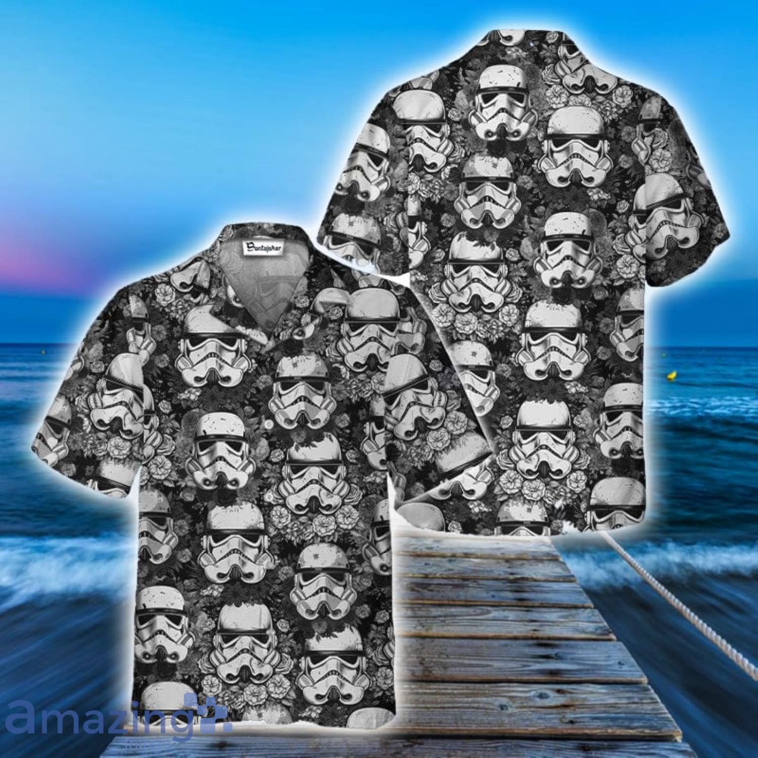 Floral deals stormtrooper shirt