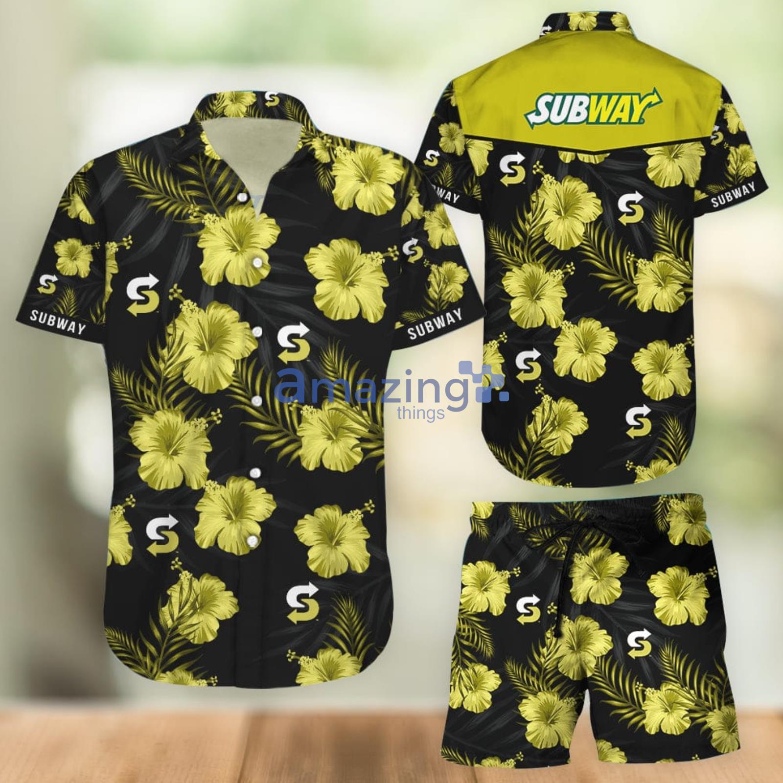 Subway Aloha Combo Hawaiian Shirt And Shorts Gift For Summer Vacation Product Photo 1
