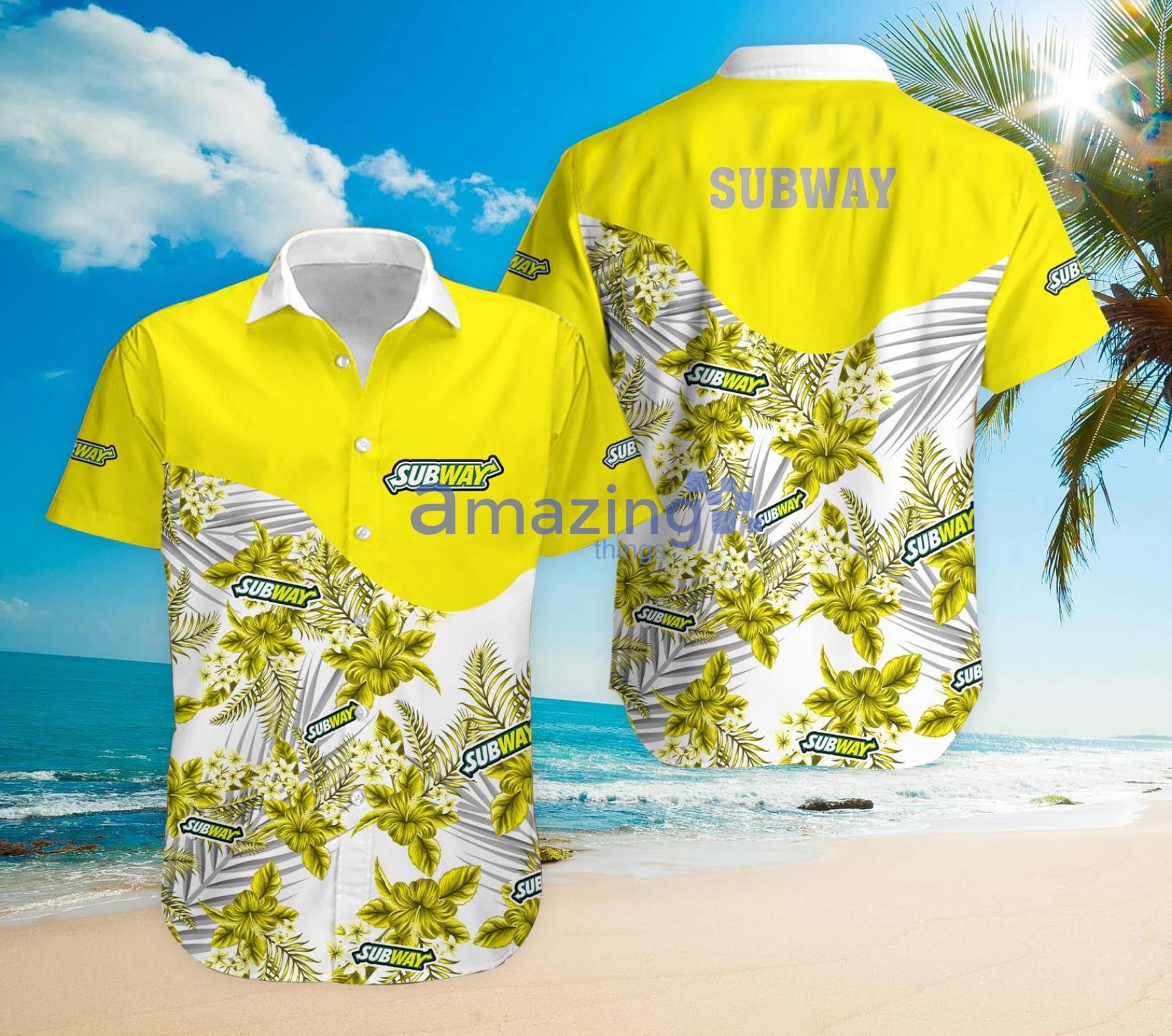 Subway Flower Print Summer Gift Hawaiian Shirt Product Photo 1