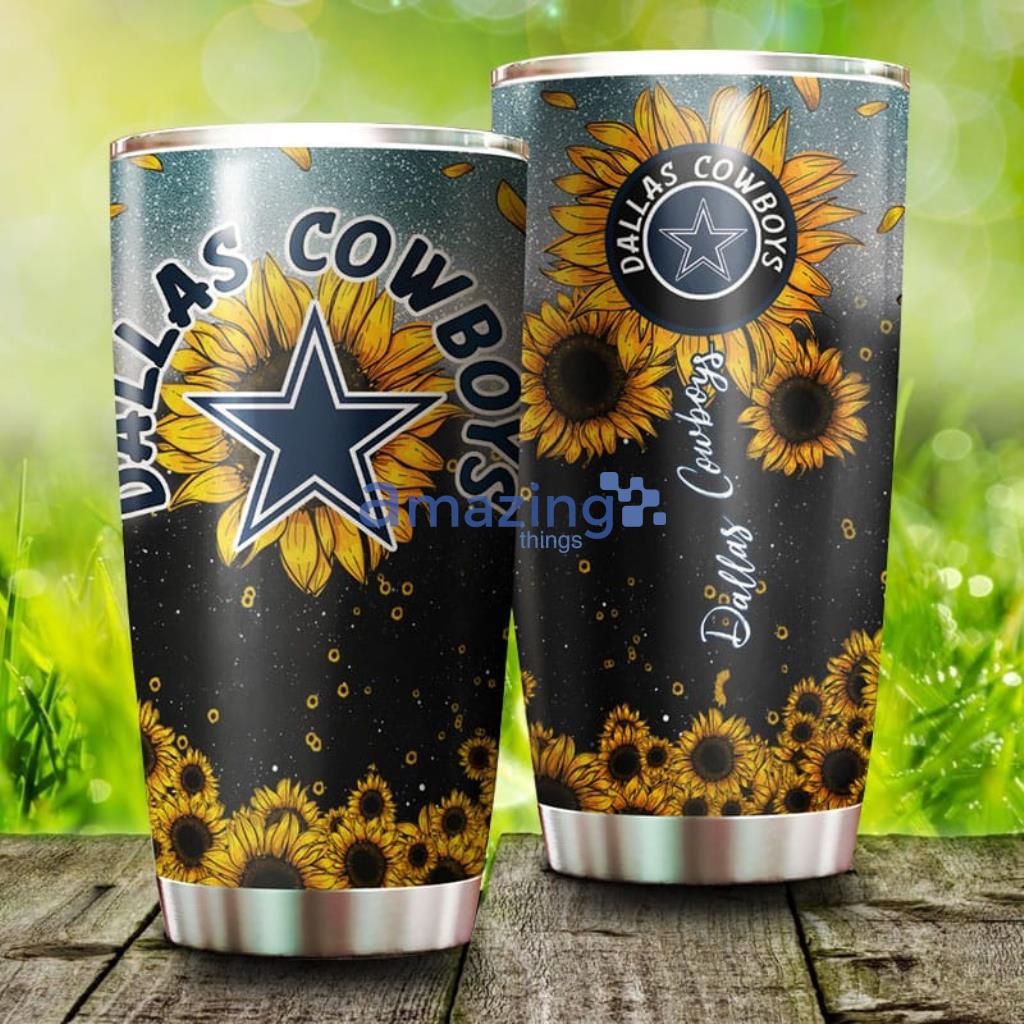 Sunflower Dallas Cowboys NFL Tumbler For Fans - Sunflower Dallas Cowboys NFL Tumbler For Fans