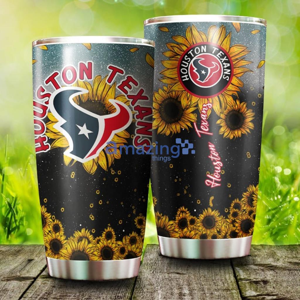 Sunflower Houston Texans NFL Tumbler For Fans - Sunflower Houston Texans NFL Tumbler For Fans