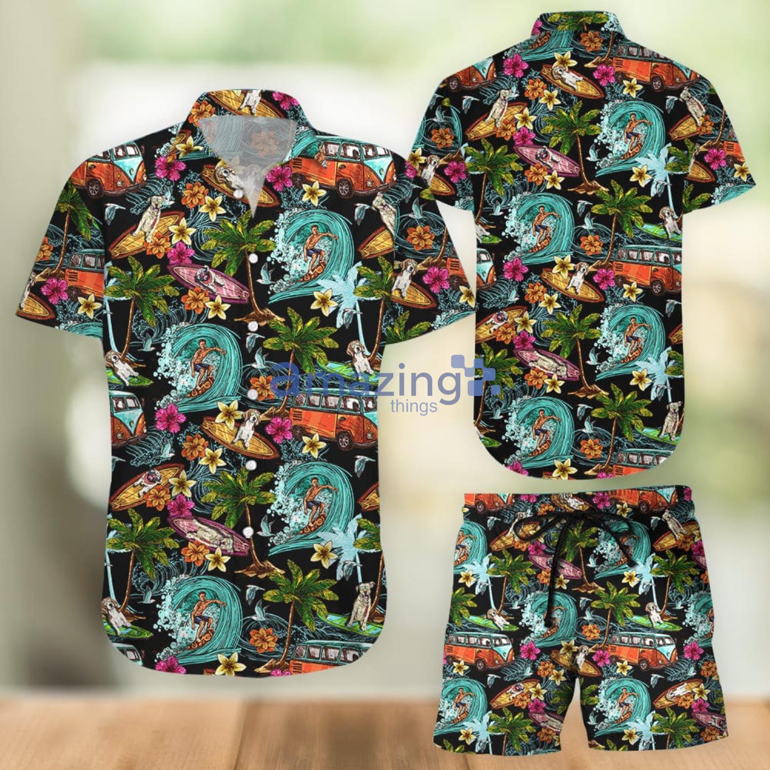 Surfing Hawaiian Shirt And Shorts Gift For Summer Vacation Product Photo 1