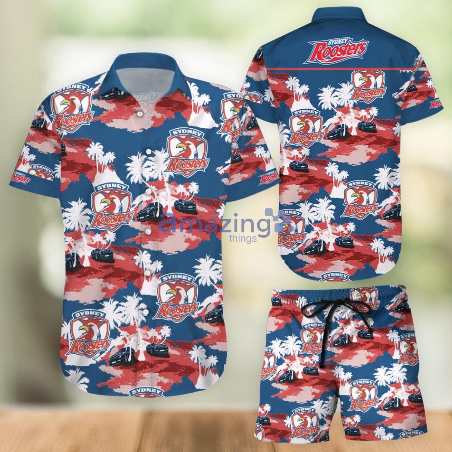 Sydney Roosters Aloha Combo Hawaiian Shirt And Shorts Gift For Summer Vacation Product Photo 1