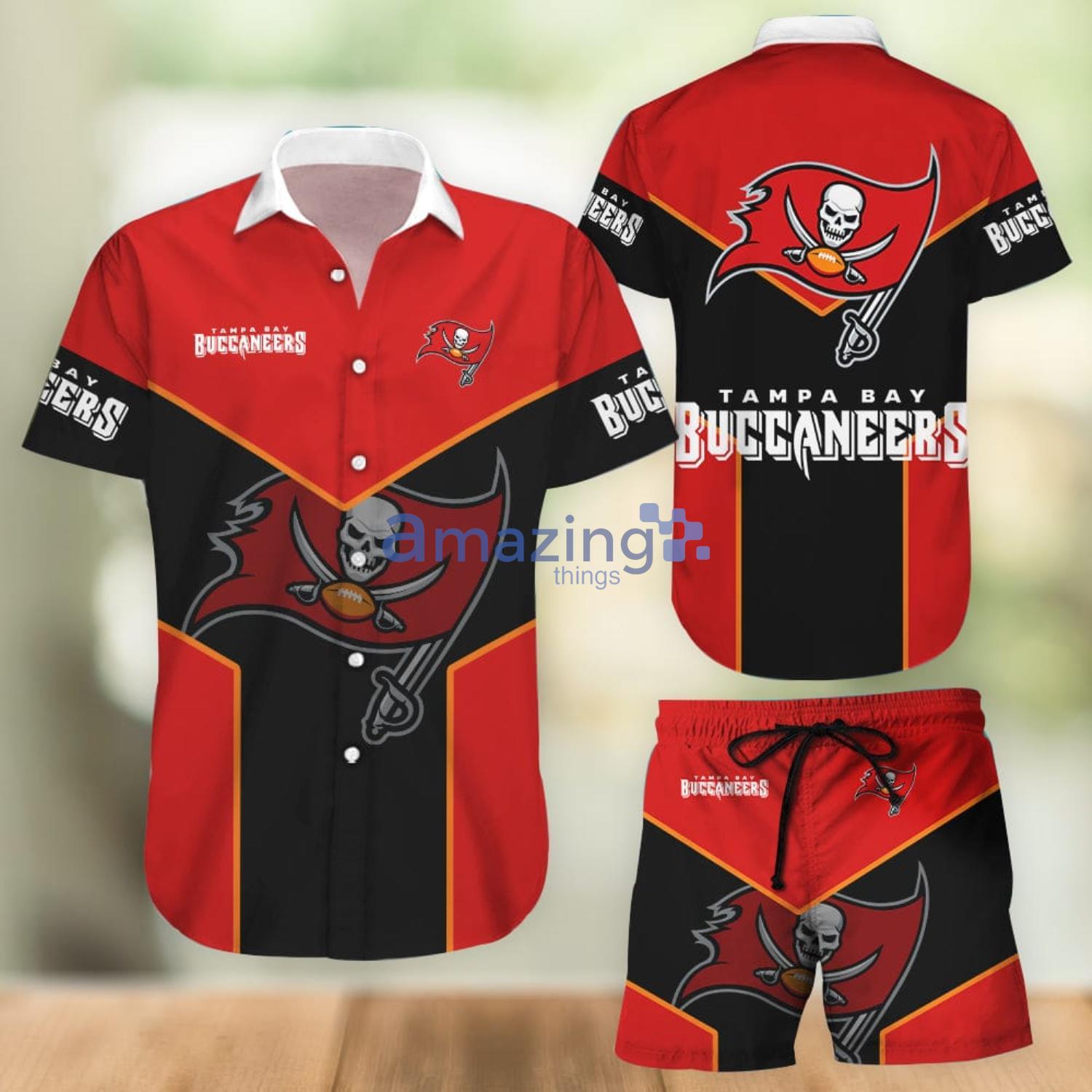 Tampa Bay Buccaneers Aloha Combo Hawaiian Shirt And Shorts Gift For Summer Vacation Product Photo 1