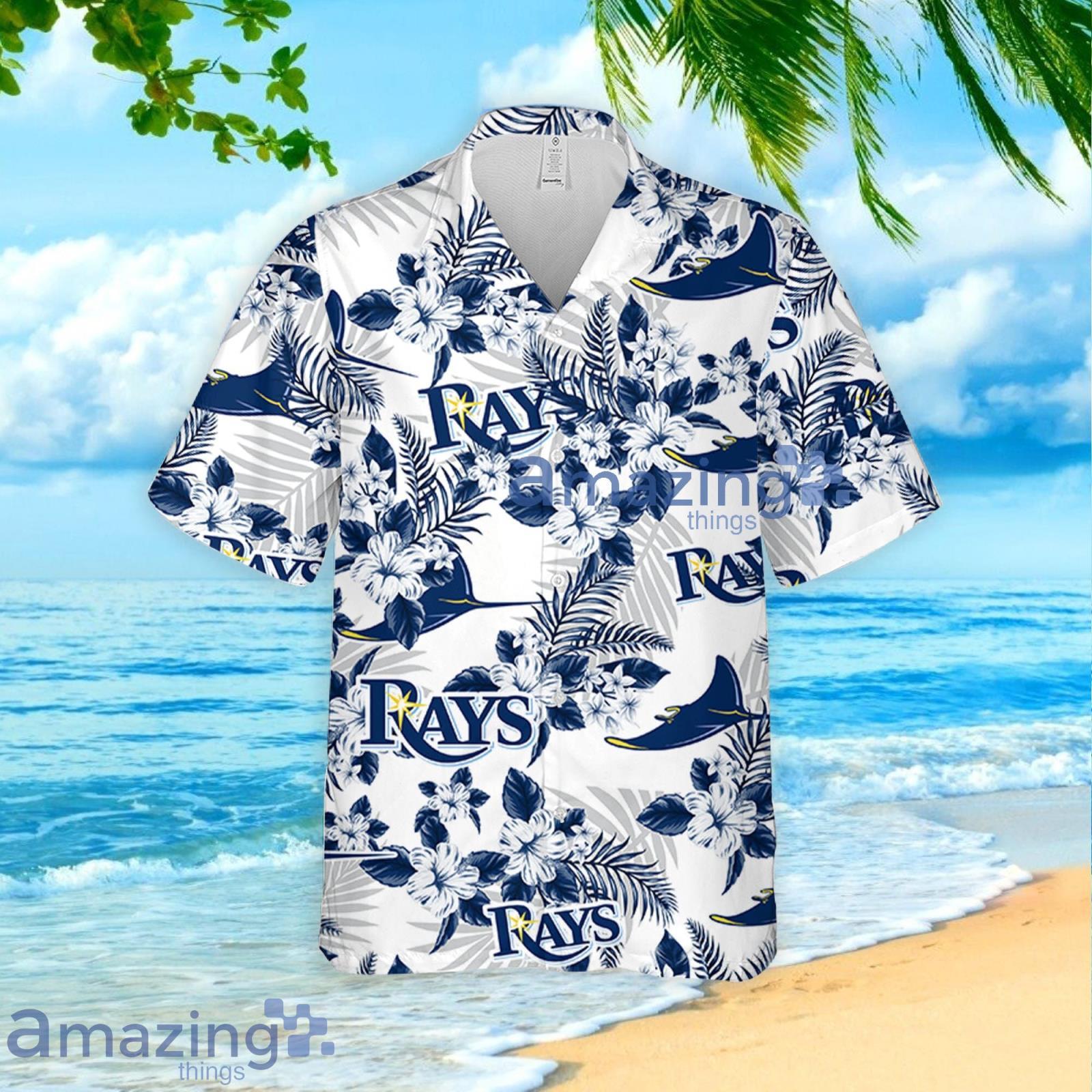 Tampa Bay Rays Flowers Pattern Hawaiian Shirt And Shorts Summer Gift For Rays Fans image Tampa Bay Rays Flowers Pattern Hawaiian Shirt And Shorts Summer Gift For Rays Fans Product Photo 2