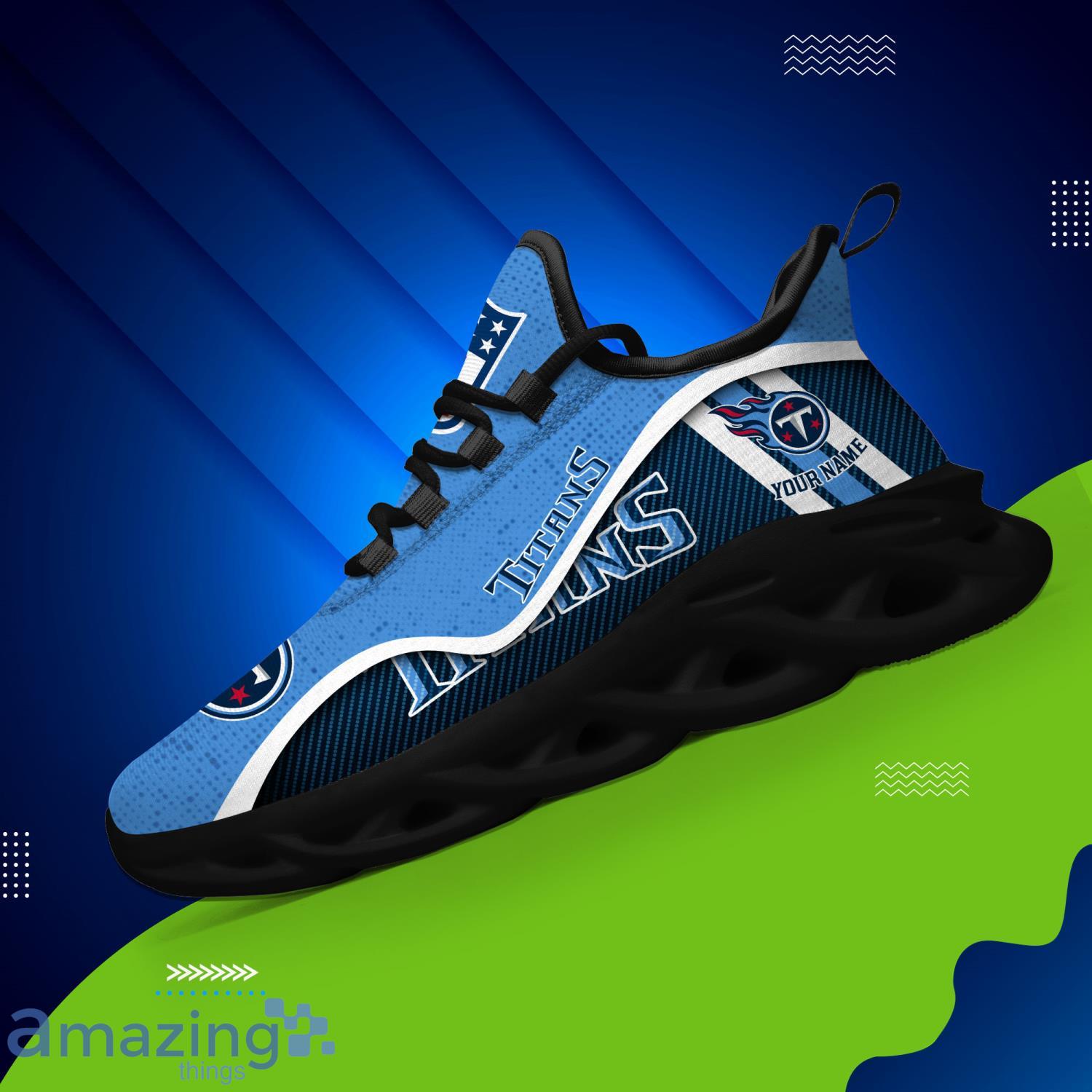 Familycustom Gifts, Carolina Panthers Custom Personalized Max Soul Sneakers Running Sport Shoes for Men Women, Men's Sneakers White / US7.5 (EU41)