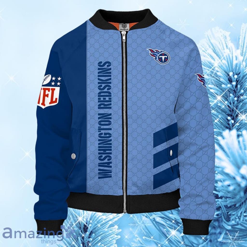 Tennessee Titans NFL Blue Bomber Jacket 3D - Tennessee Titans NFL Blue Bomber Jacket 3D