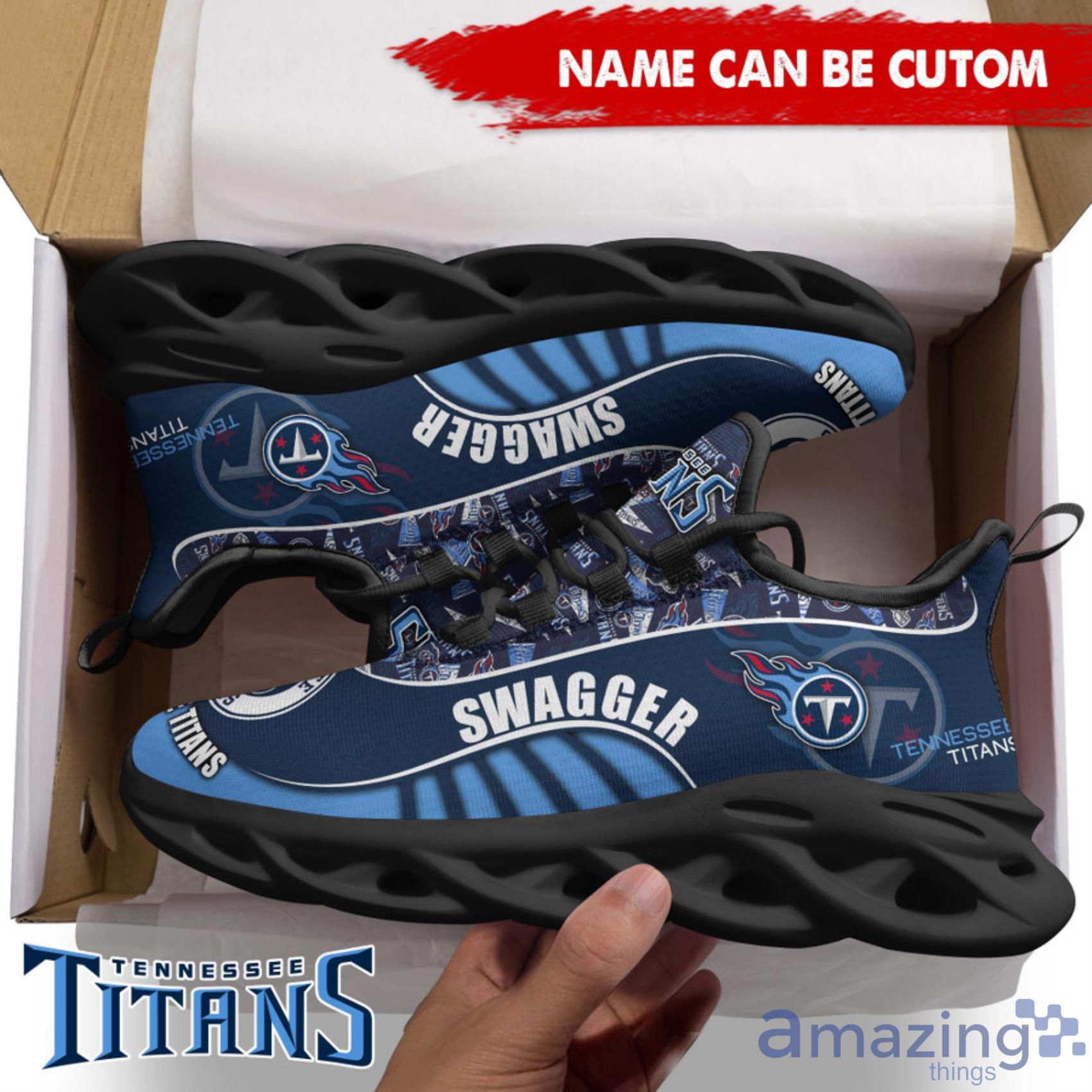 Custom Name NFL Tennessee Titans Style Logo Caro Max Soul Shoes Gift For  Men Women - Freedomdesign