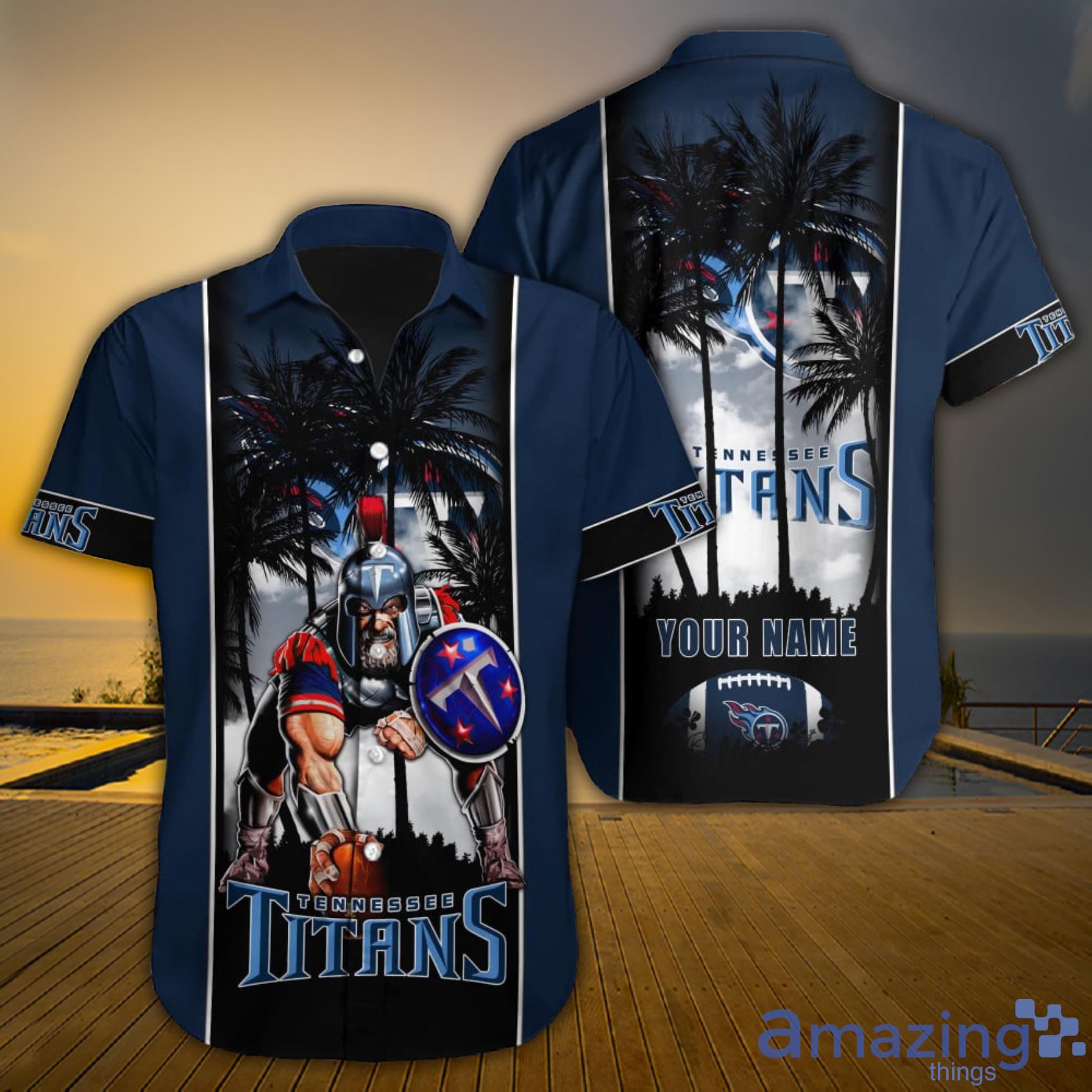 Tennessee Titans Custom Name NFL Hawaiian Shirt And Shorts Gift