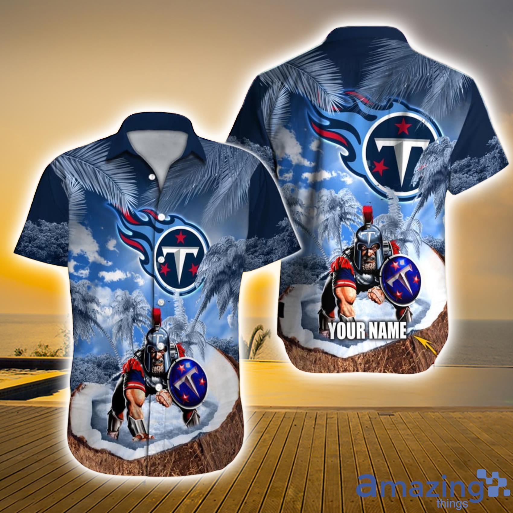 Tennessee Titans Hawaiian Shirt NFL Football Print Custom Name