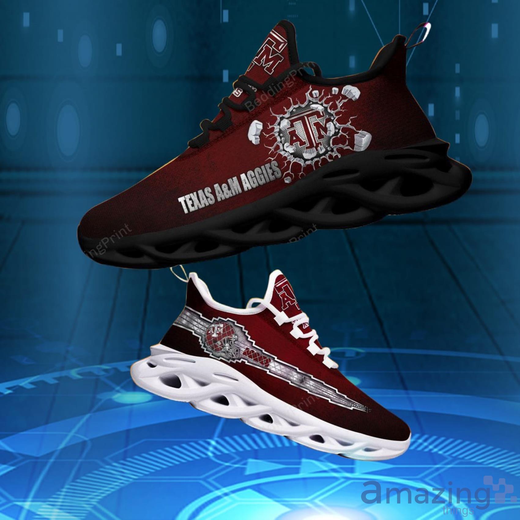 Texas A&M Aggies NCAA Red Color AOP Print Max Soul Shoes For Fans Product Photo 1 Texas A&M Aggies NCAA Red Color AOP Print Max Soul Shoes For Fans Product Photo 1