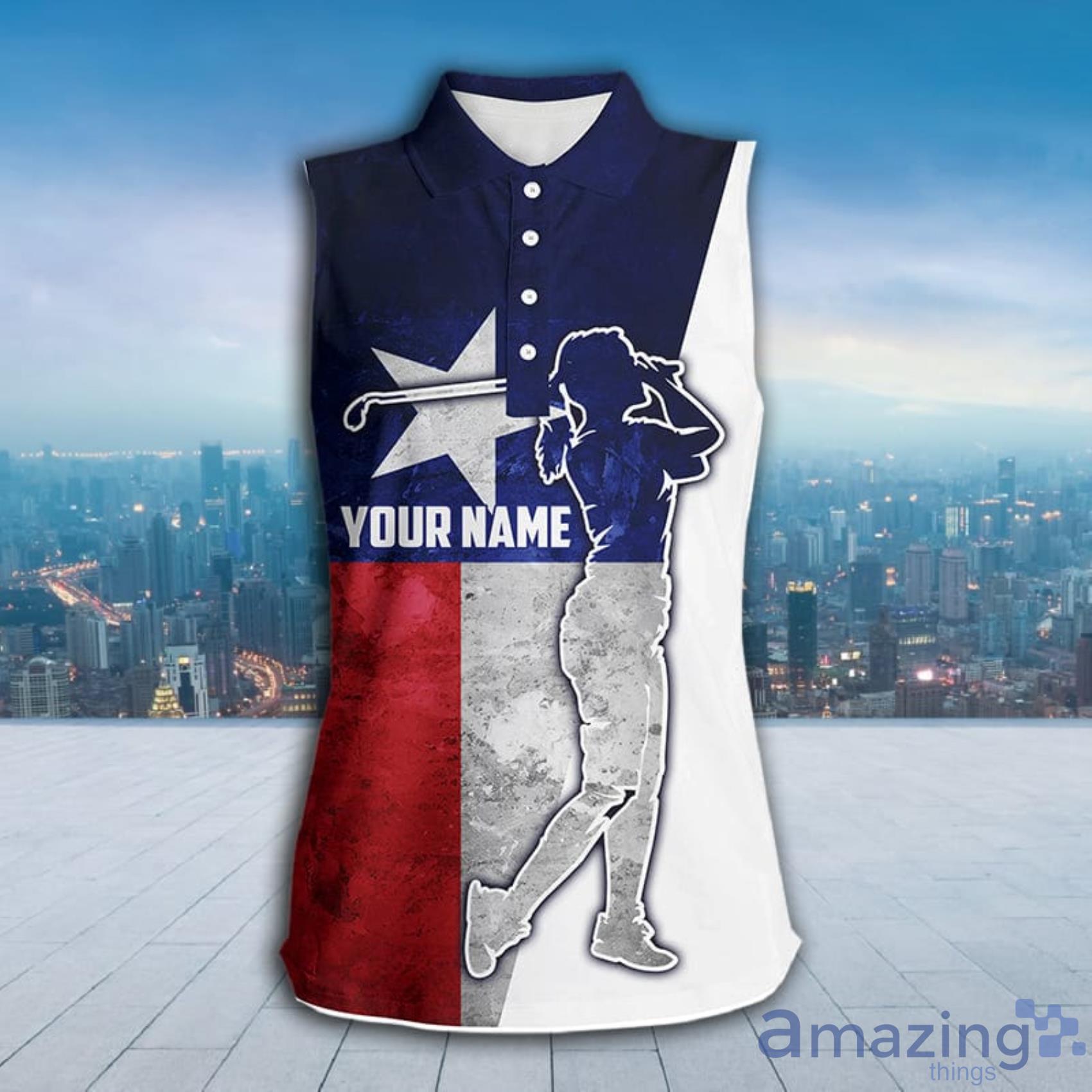 Texas Flag Custom Name Patriot Golf Gifts, Golf Shirts For Women Women's Polo Shirt Product Photo 1