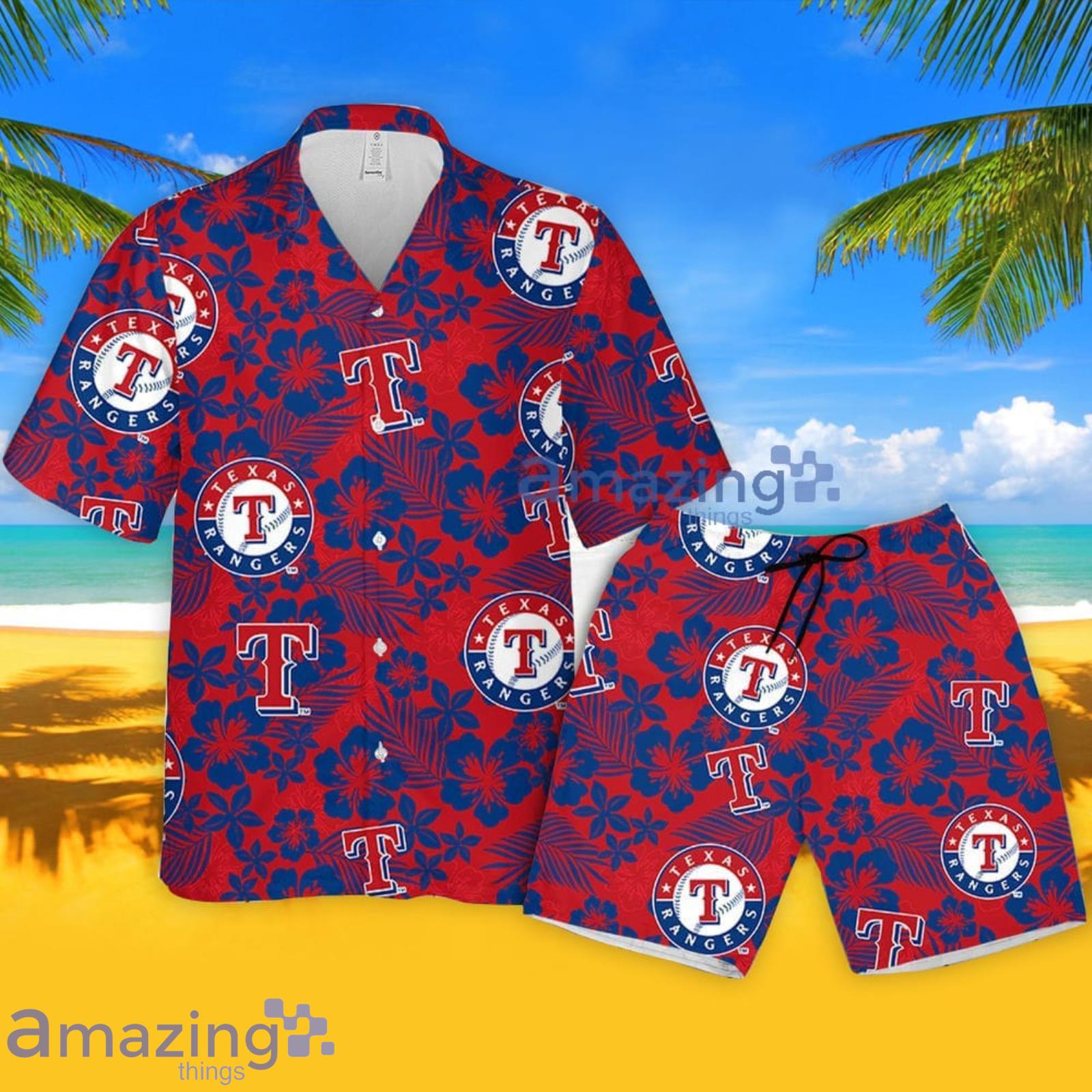 Texas Rangers Mlb Summer Beach 3D Hawaiian Shirt Print Gift For