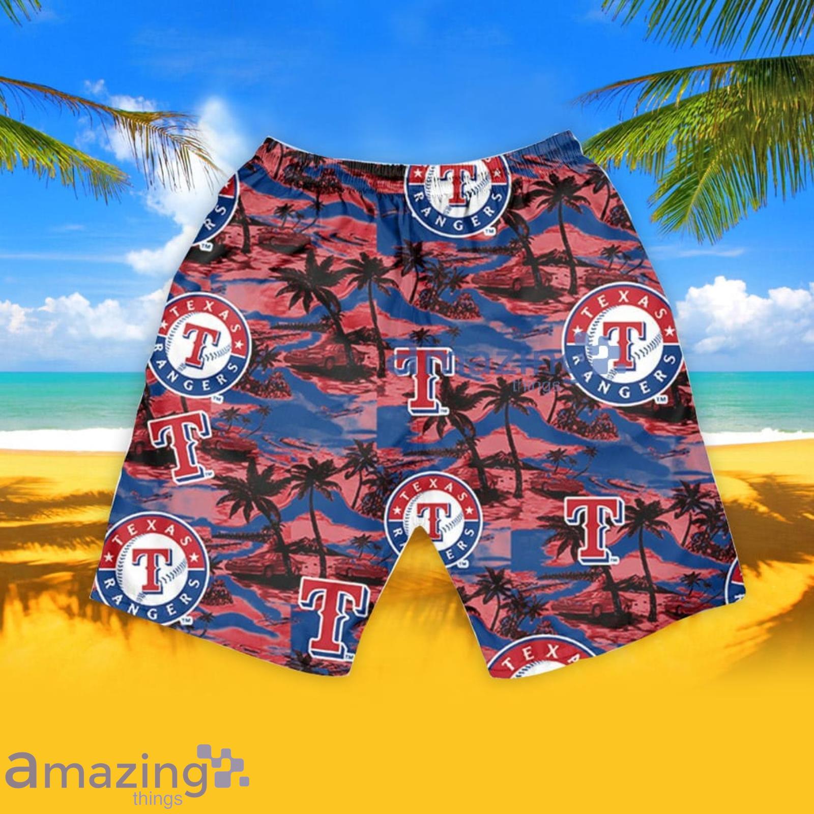 Texas Rangers Hawaiian Shirt And Shorts Inspired By Texas Rangers