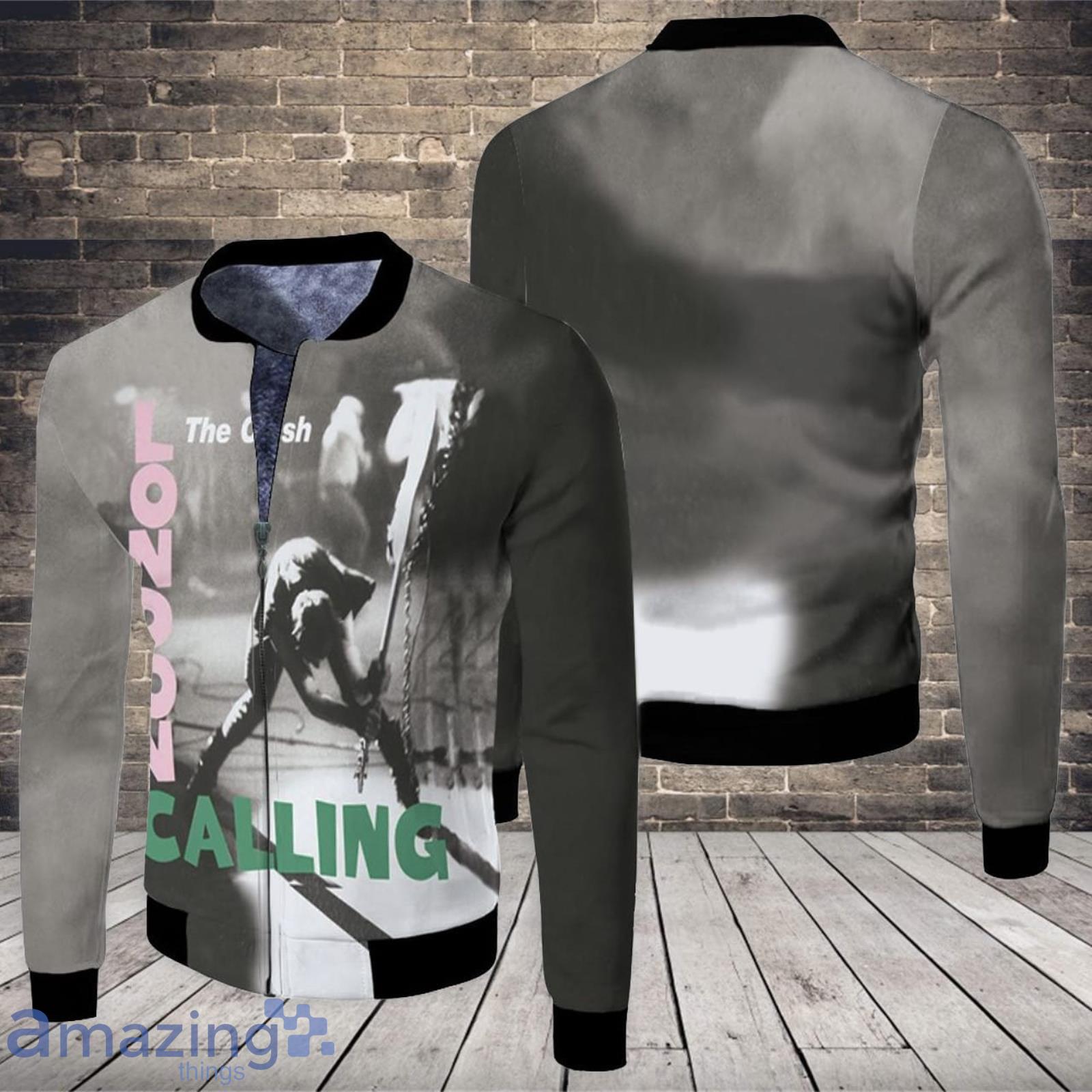 The Clash London Calling 3D All Over Printed Fleece Bomber Jacket Product Photo 1