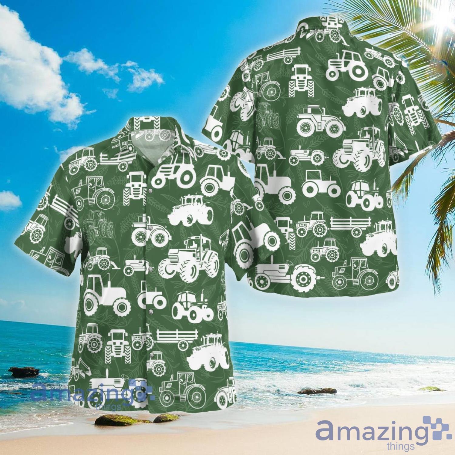 Tractor Pattern Aloha Short Sleeve Hawaiian Shirt Summer Gift Product Photo 1