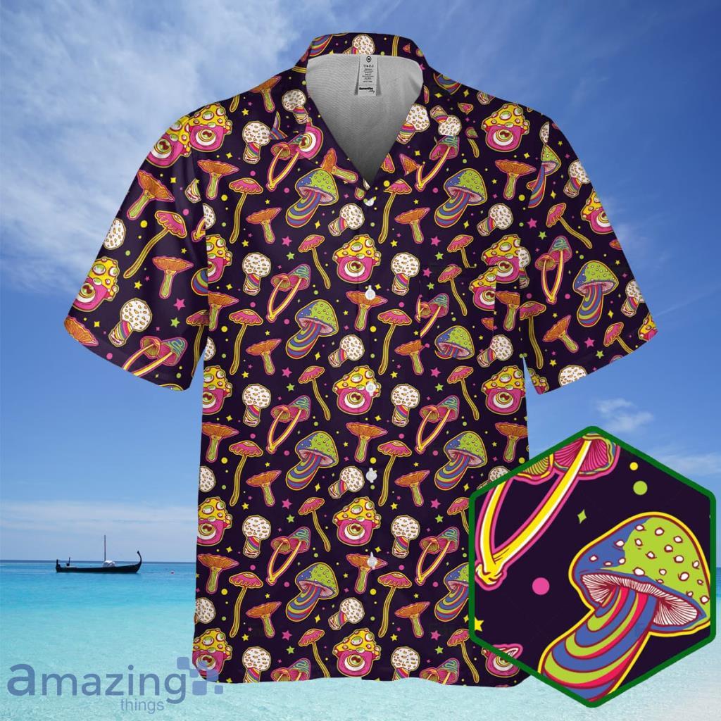 Trippy Mushroom Pattern Hawaiian Shirt For Men And Women - Trippy Mushroom Pattern Hawaiian Shirt For Men And Women