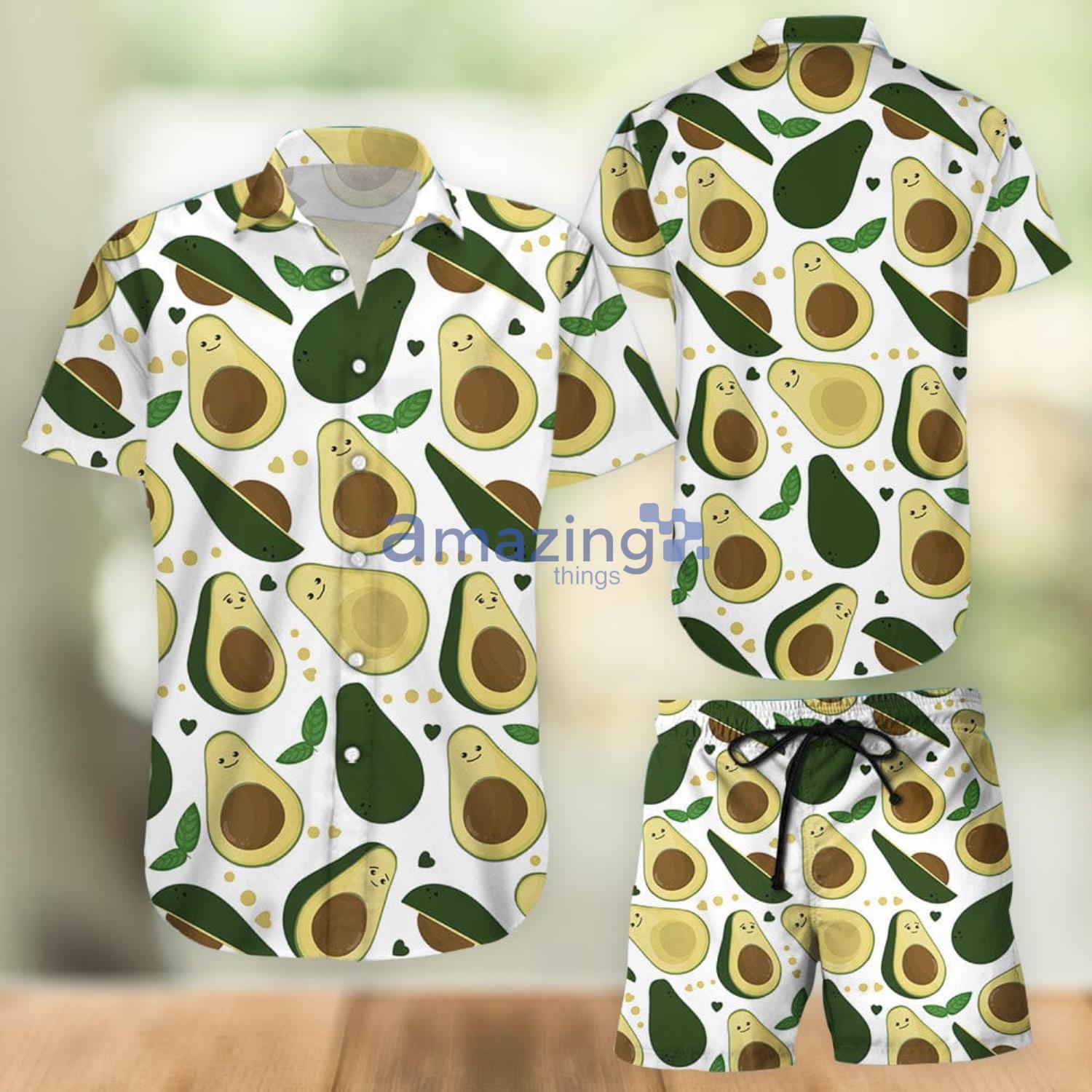 Tropical Funny Avocado Hawaiian Shirt And Shorts Gift For Summer Vacation Product Photo 1