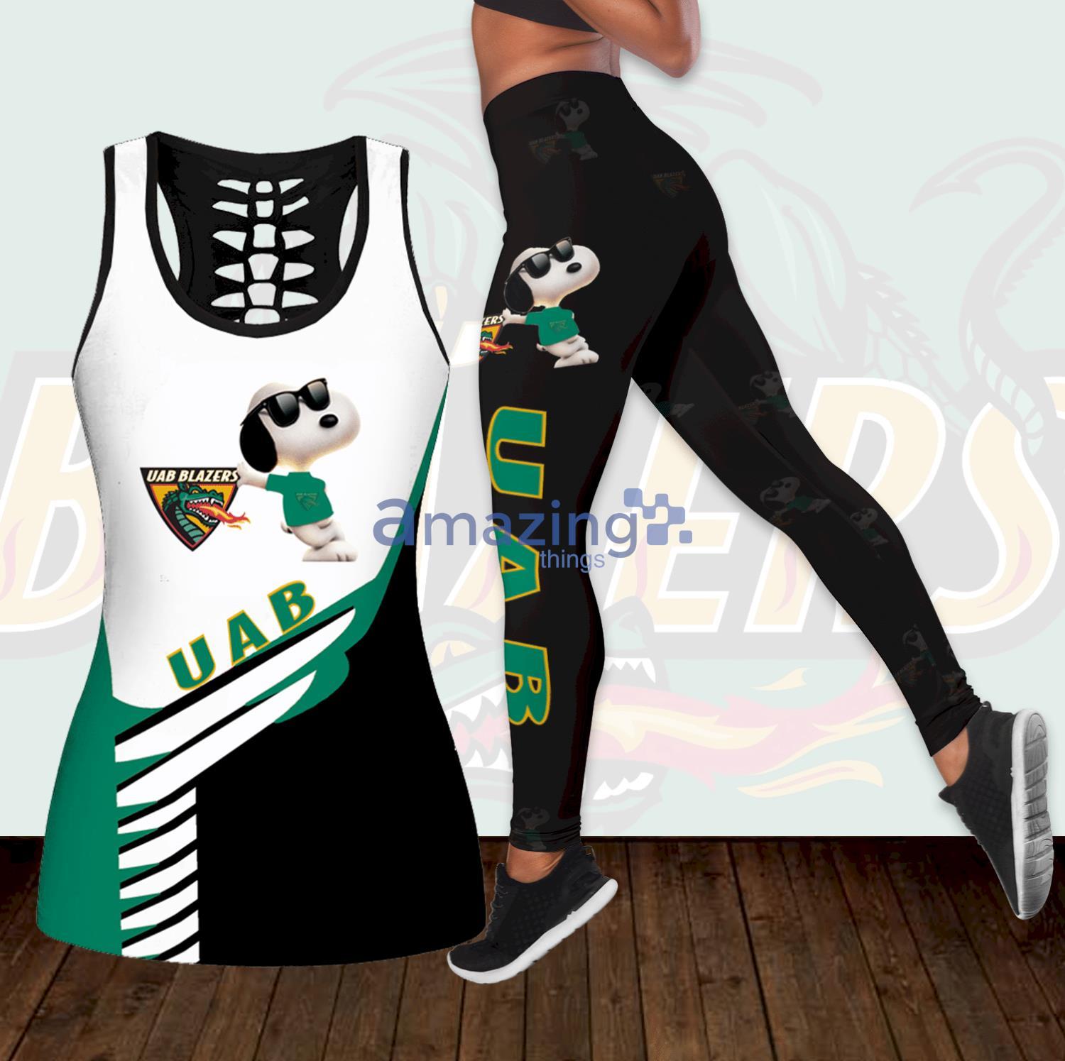 Uab Blazers Snoopy Combo Hollow Tanktop And Leggings For Women Product Photo 1