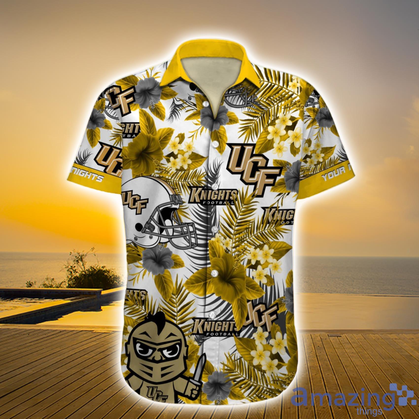 UCF Knights NCAA Mascot Helmet Tropical Custom Name Hawaiian Shirt Gift For Fans Product Photo 1