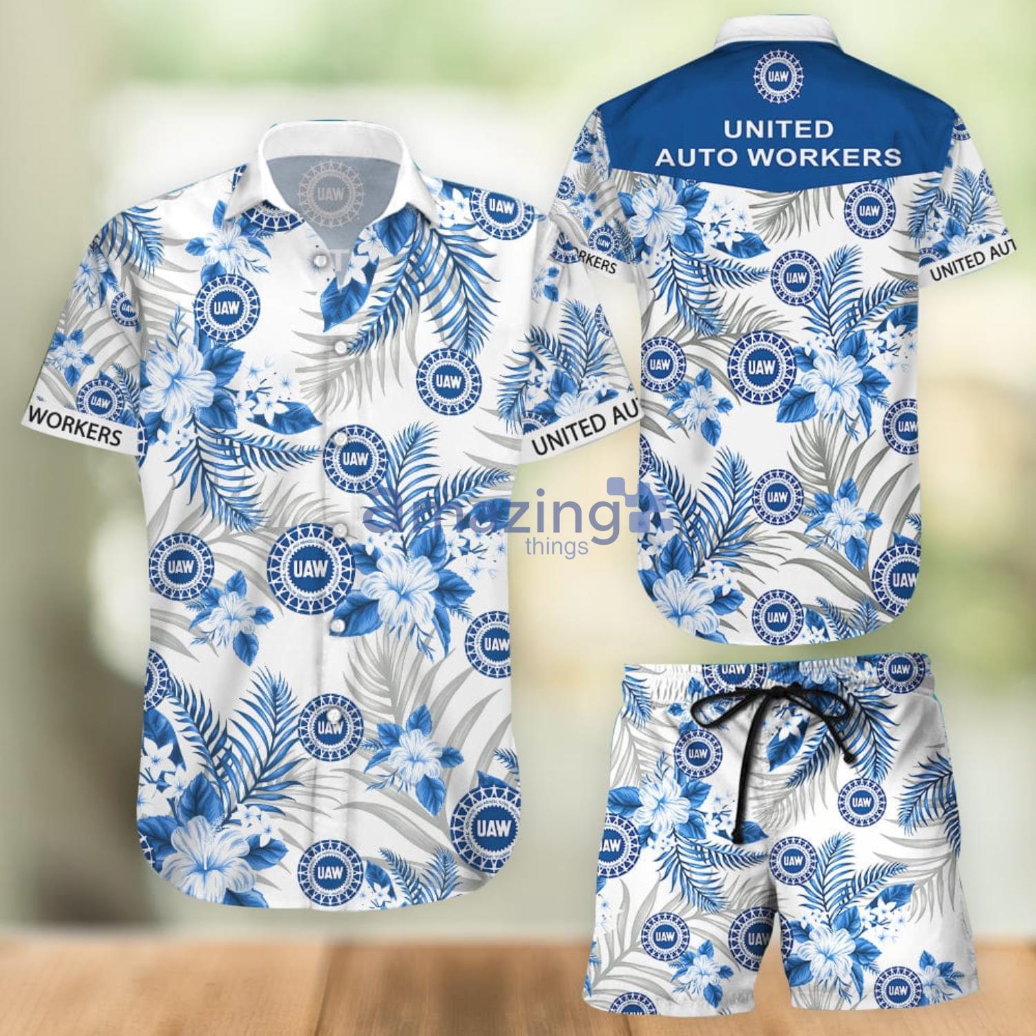 United auto workers UAW Hawaiian Shirt And Shorts Gift For Summer Vacation Product Photo 1