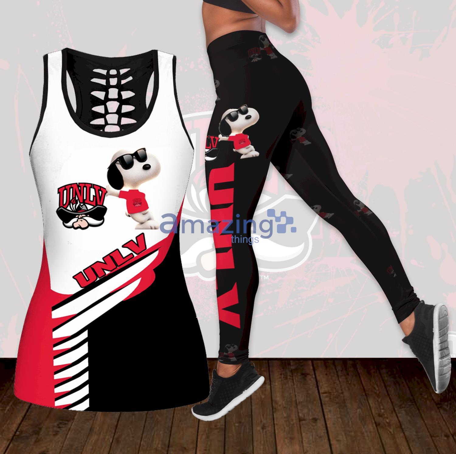 UNLV Rebels Snoopy Combo Hollow Tanktop And Leggings For Women Product Photo 1
