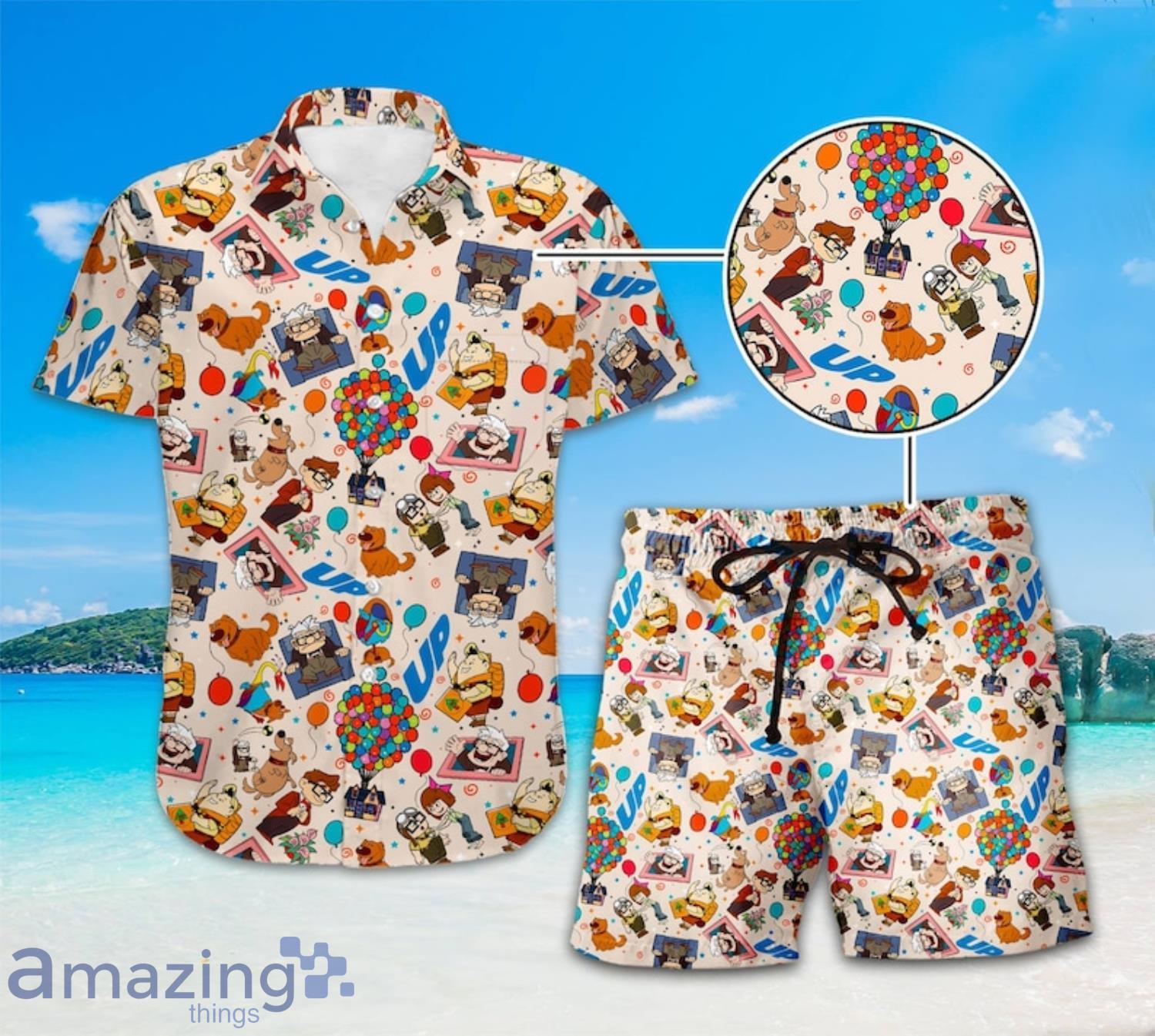 Up Movie Hawaiian Shirt Carl And Ellie Combo Hawaiian Shirt And Shorts Product Photo 1