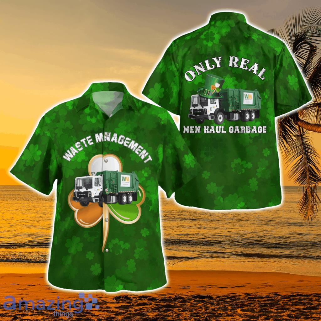 Us Waste Management, Patrick Day Hawaiian Shirt - Us Waste Management, Patrick Day Hawaiian Shirt