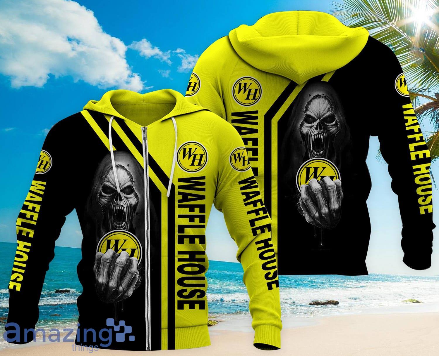 Waffle House Skull All Over Printed 3D Hoodie Zip Hoodie image Waffle House Skull All Over Printed 3D Hoodie Zip Hoodie Product Photo 2