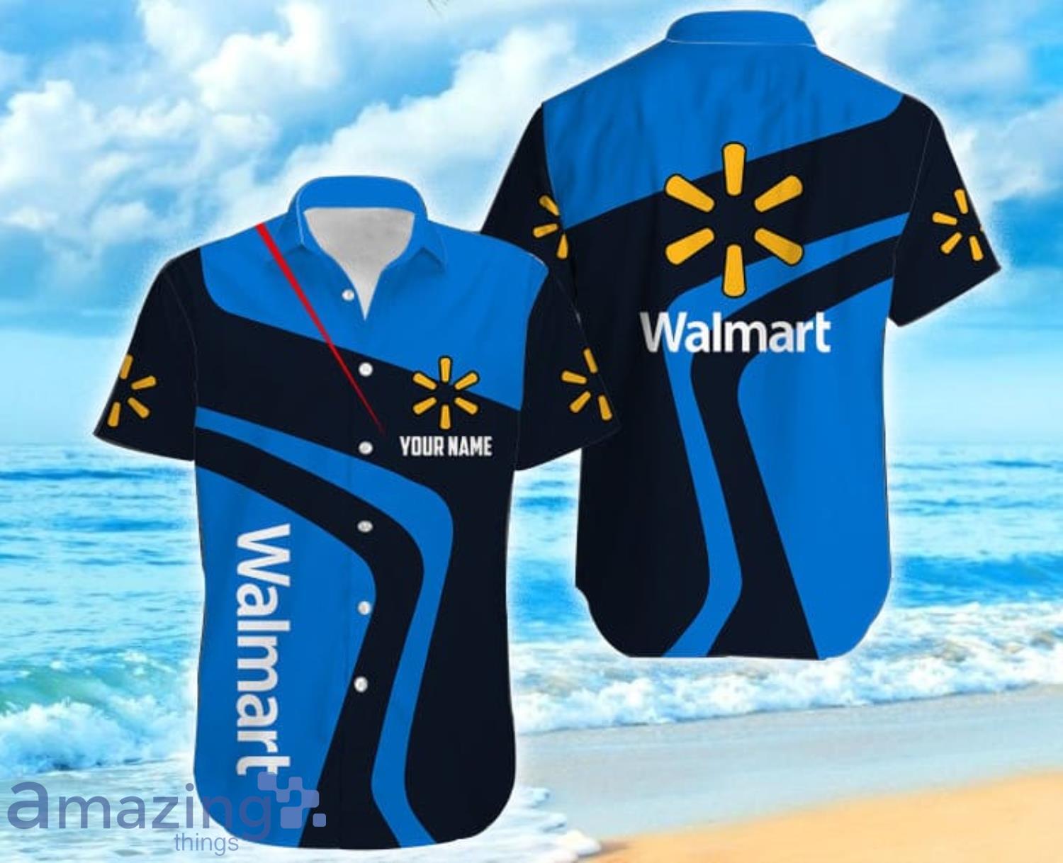 Walmart Aloha Short Sleeve Hawaiian Shirt Custom Name Gift For Fans Product Photo 1
