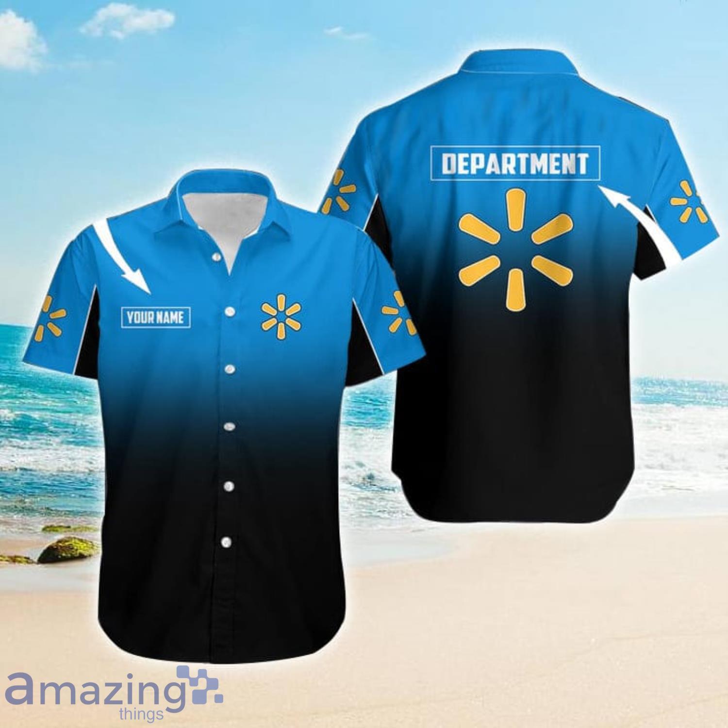 Walmart Custom Name Aloha Short Sleeve Summer Beach Hawaiian Shirt Product Photo 1
