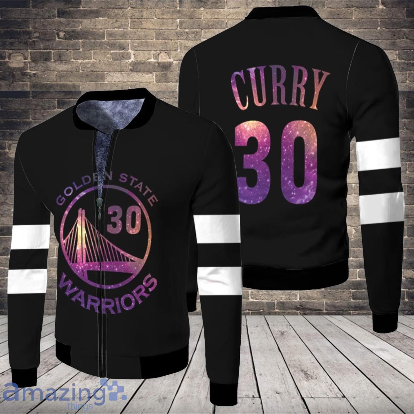 Warriors Stephen Curry Iridescent Black 3D All Over Printed Fleece