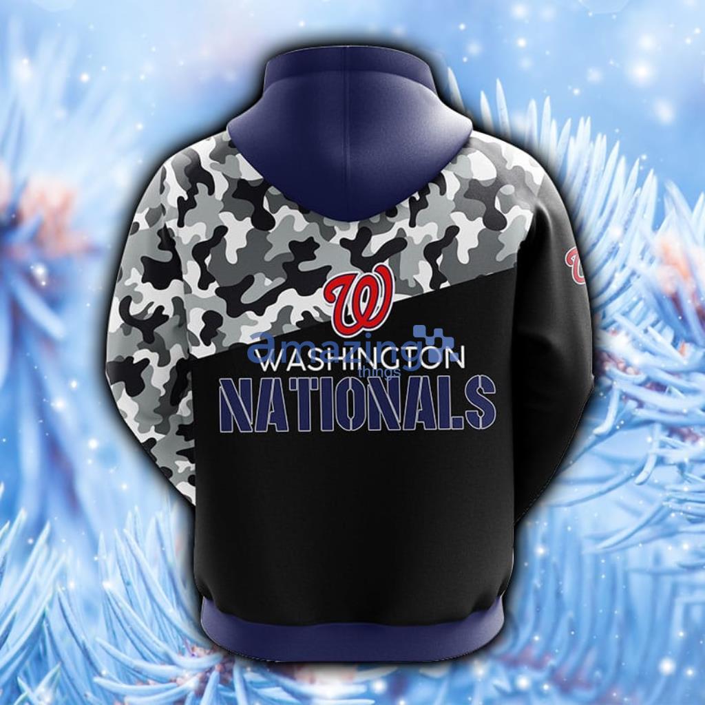 Washington Nationals MLB Logo And Camo Pattern All Over Print