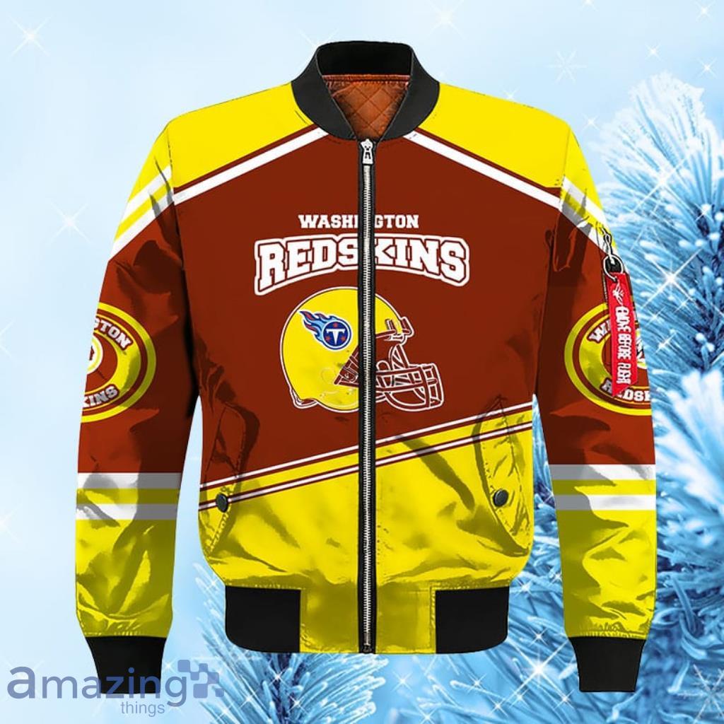 Washington Redskins NFL Brown Yellow Bomber Jacket 3D For Fans - Washington Redskins NFL Brown Yellow Bomber Jacket 3D For Fans Washington Redskins NFL Brown Yellow Bomber Jacket 3D For Fans - Washington Redskins NFL Brown Yellow Bomber Jacket 3D For Fans