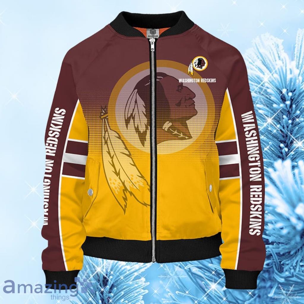 Washington Redskins NFL Yellow Unisex Bomber Jacket 3D - Washington Redskins NFL Yellow Unisex Bomber Jacket 3D