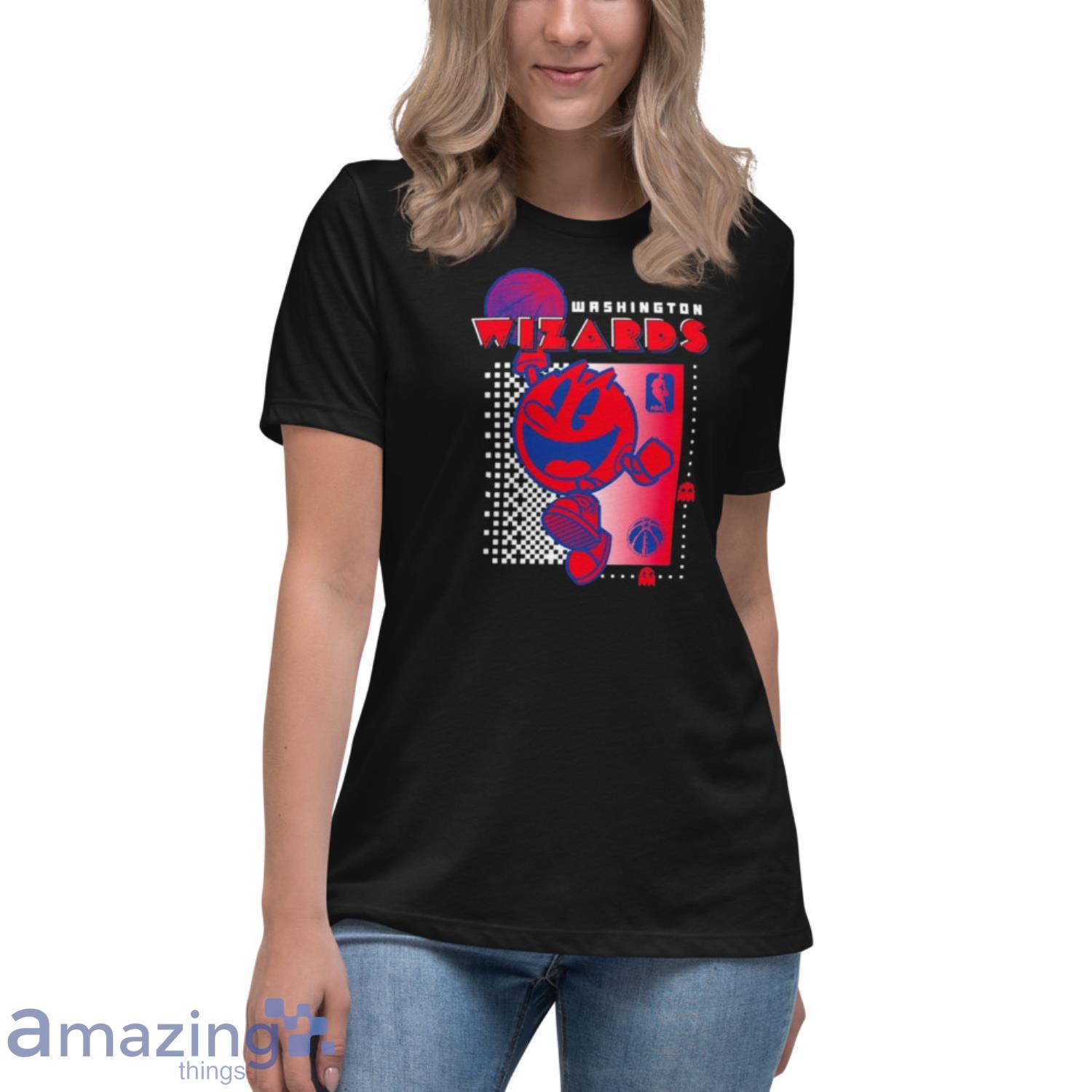 Washington Wizards Pac Man NBA Fast break shirt image Washington Wizards Pac Man NBA Fast break shirt - Womens Relaxed Short Sleeve Jersey Tee