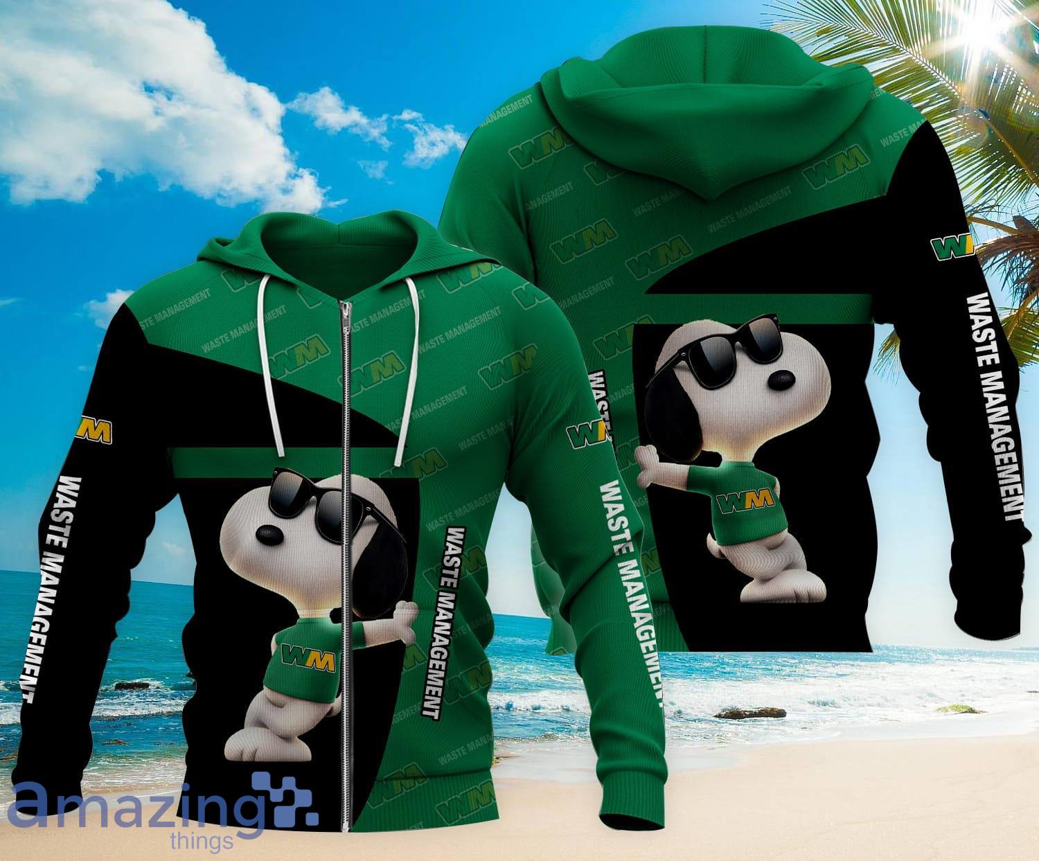 Waste Management Cute Snoopy All Over Printed 3D Hoodie Zip Hoodie image Waste Management Cute Snoopy All Over Printed 3D Hoodie Zip Hoodie Product Photo 2