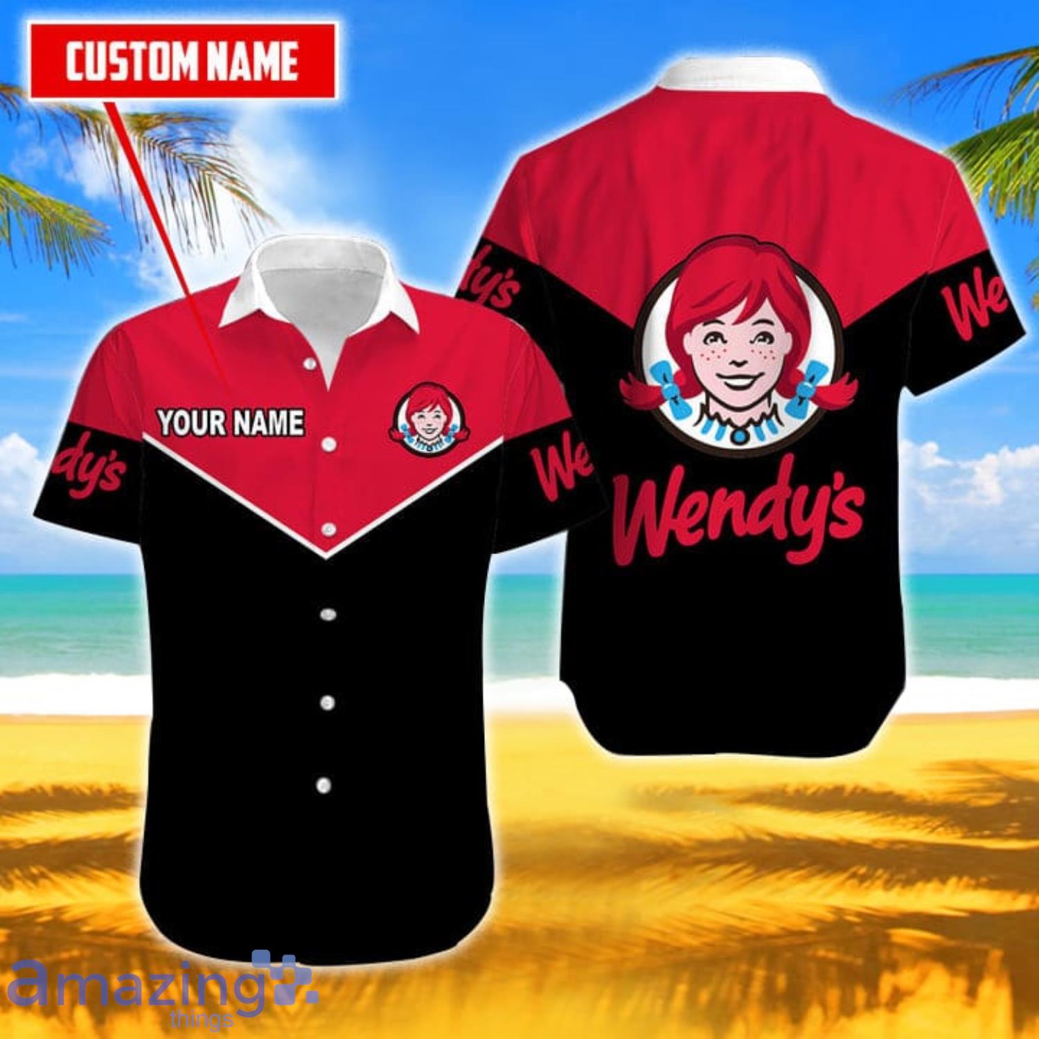 Wendy's Hawaiian Shirt Gift For Summer Vacation Product Photo 1