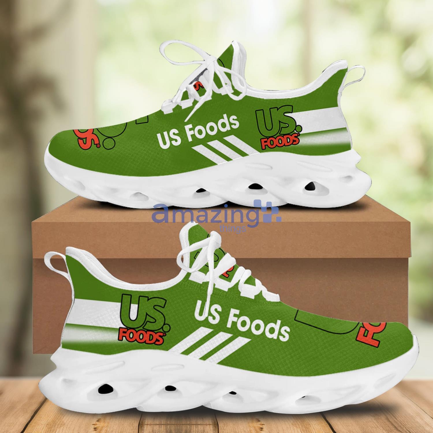 White Striped Us Foods Trend Sneakers Max Soul Shoes For Men And Women image White Striped Us Foods Trend Sneakers Max Soul Shoes For Men And Women Product Photo 2