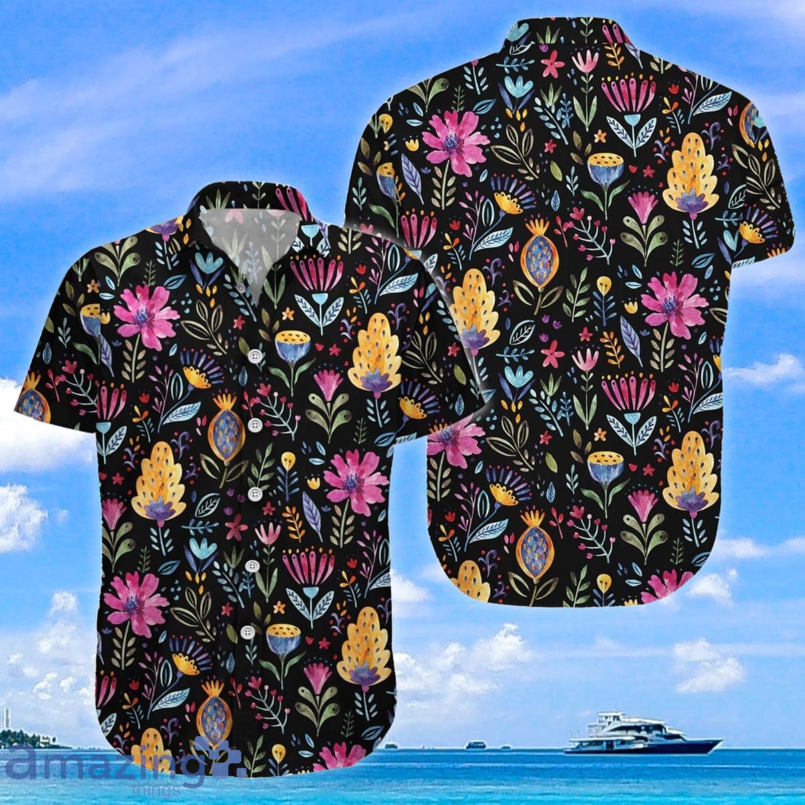 Wildflower Hawaiian Shirt And Shorts Flower Hawaiian Shirt And Shorts Shirts For Women Floral Shirt Product Photo 1