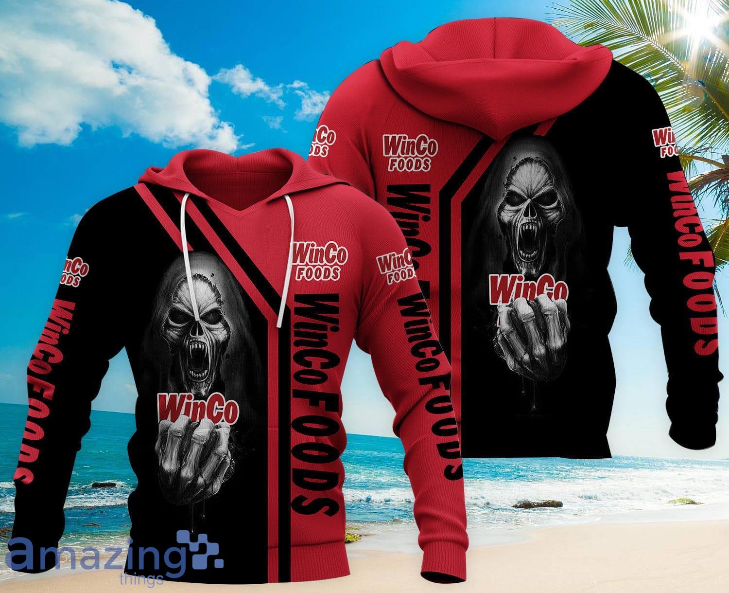 Winco Foods Skull All Over Printed 3D Hoodie Zip Hoodie Product Photo 1