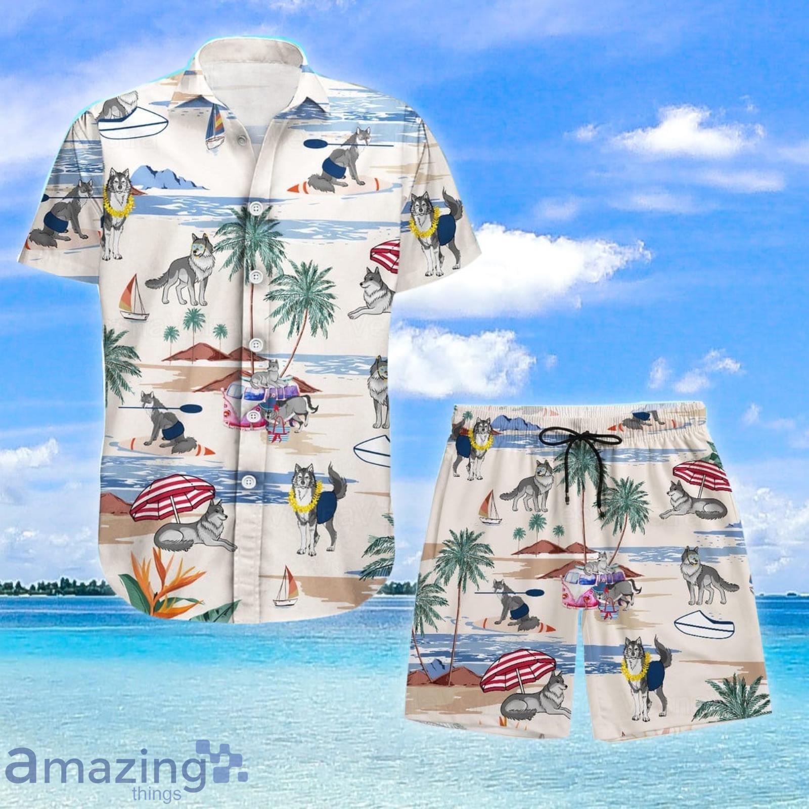Wolf Hawaiian Shirt And Shorts Wolf Men Wolf Shirt Men Wolf Button Up Shirt Product Photo 1