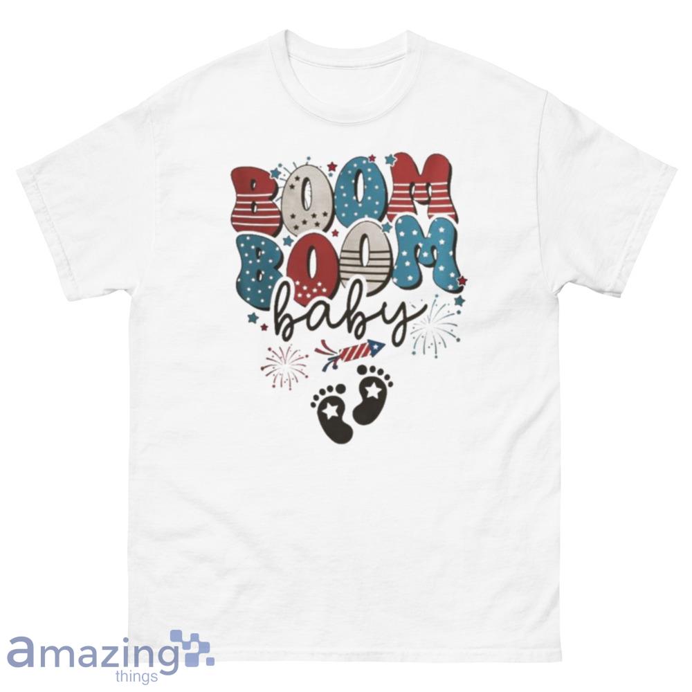 4th Of July Pregnancy Reveal Shirt, Boom Boom Baby Shirt, Patriotic Maternity Tshirt - 500 Men’s Classic Tee Gildan